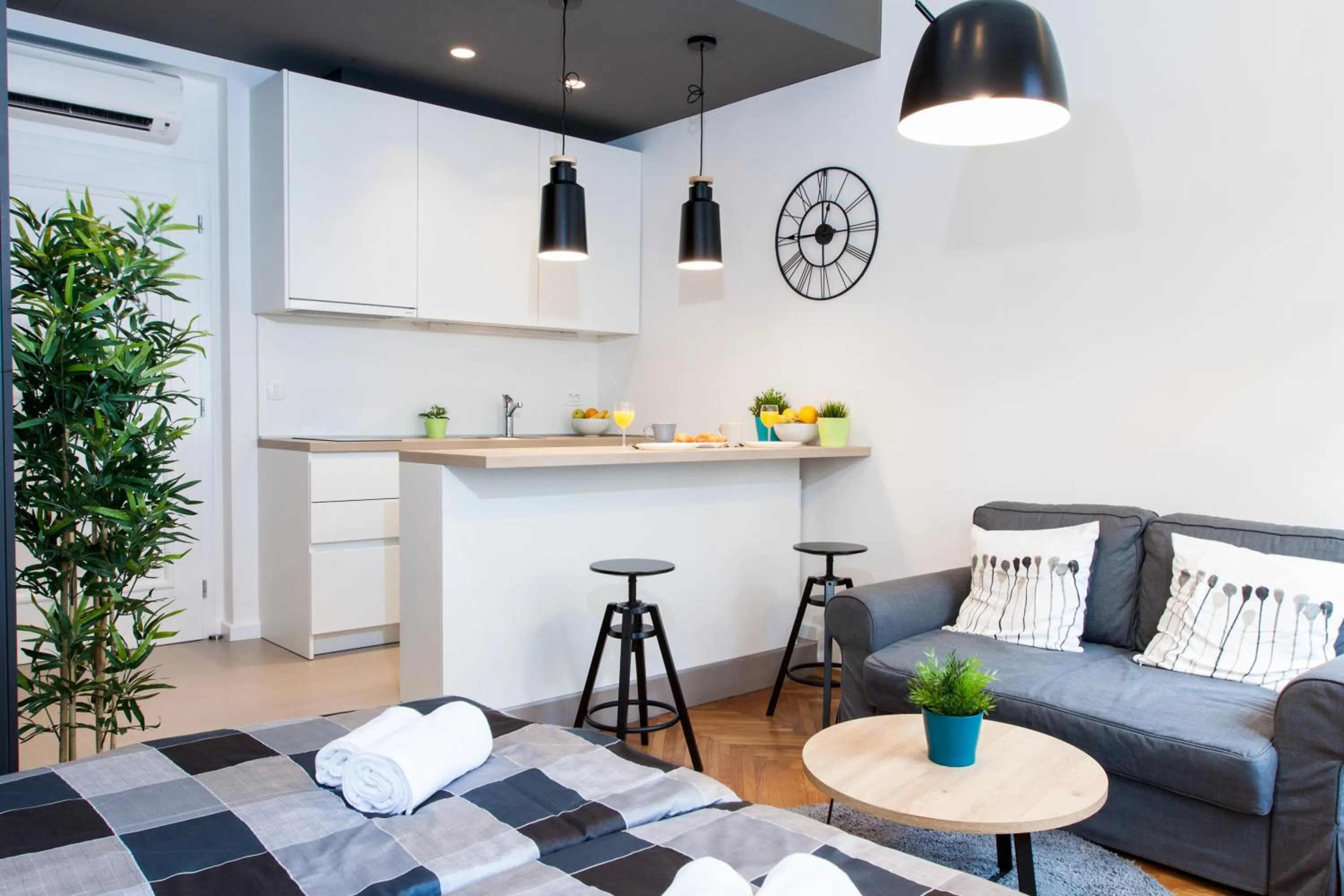 Kitchen or kitchenette in LOOX apartments Hatzova