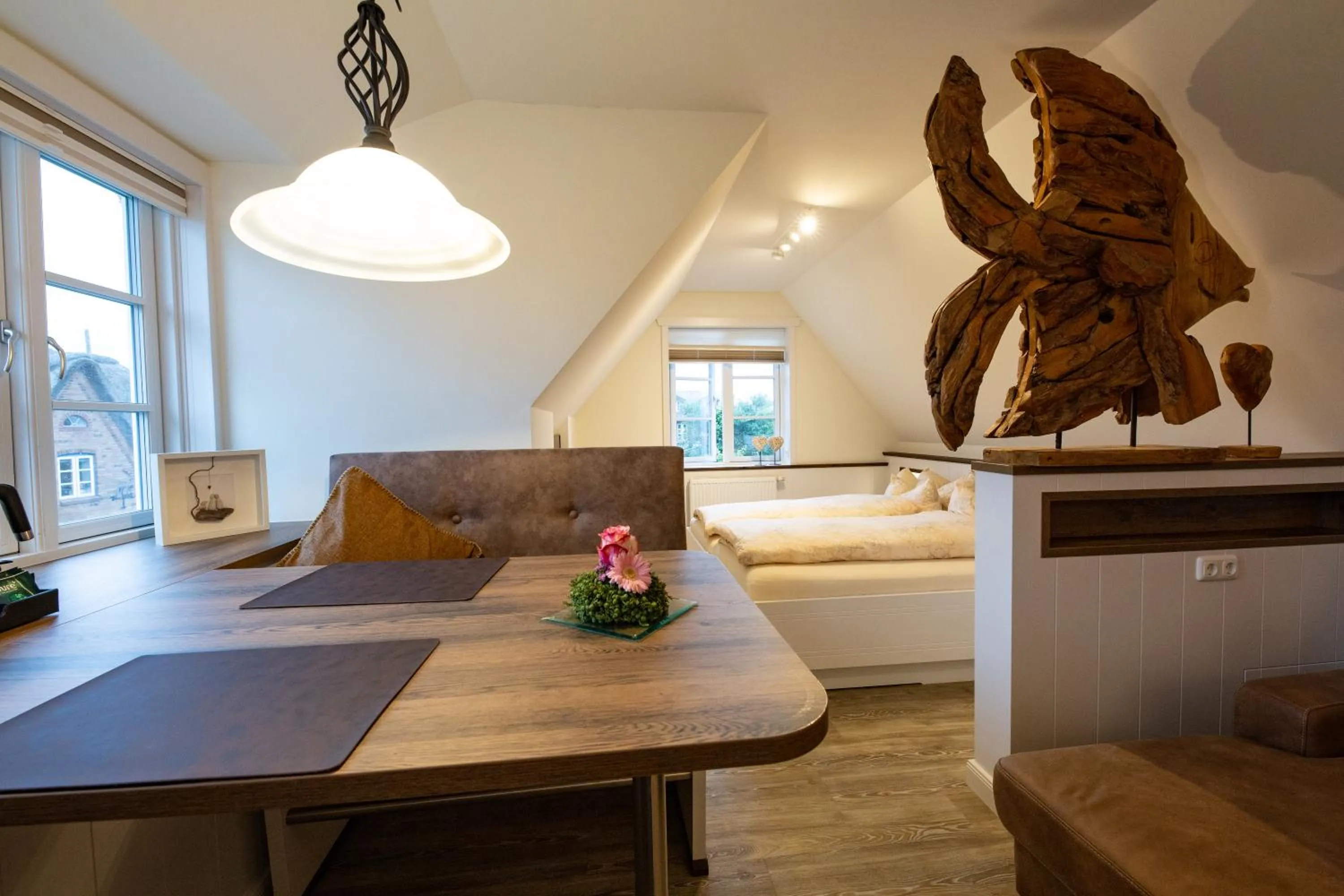 Bed in Hotel Restaurant Friedrichs