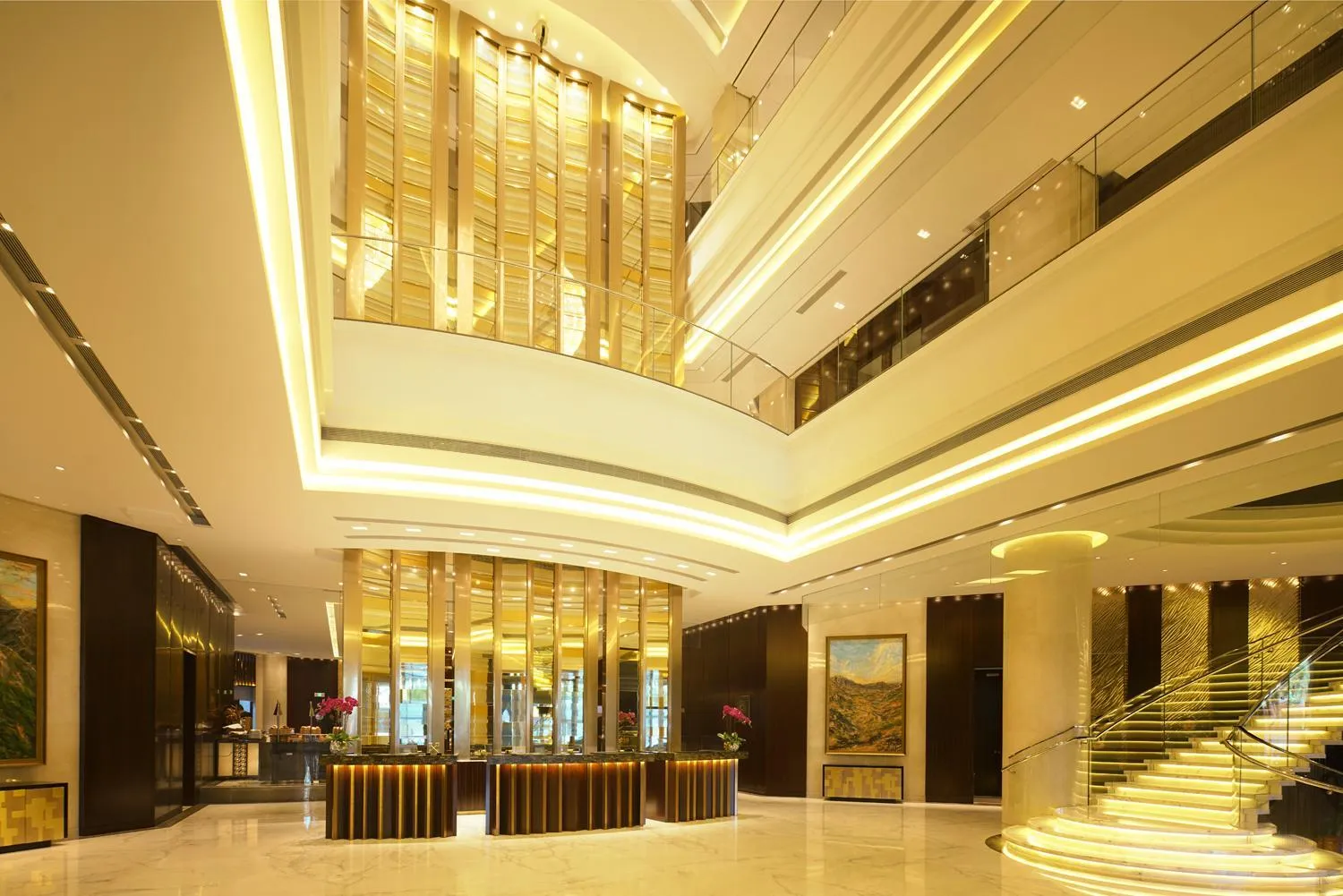 Lobby or reception in Pan Pacific Beijing