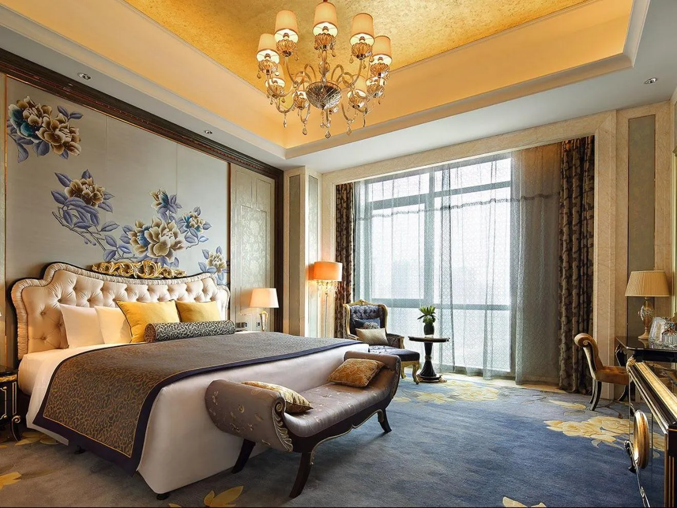 Bedroom, Bed in Wanda Realm Neijiang