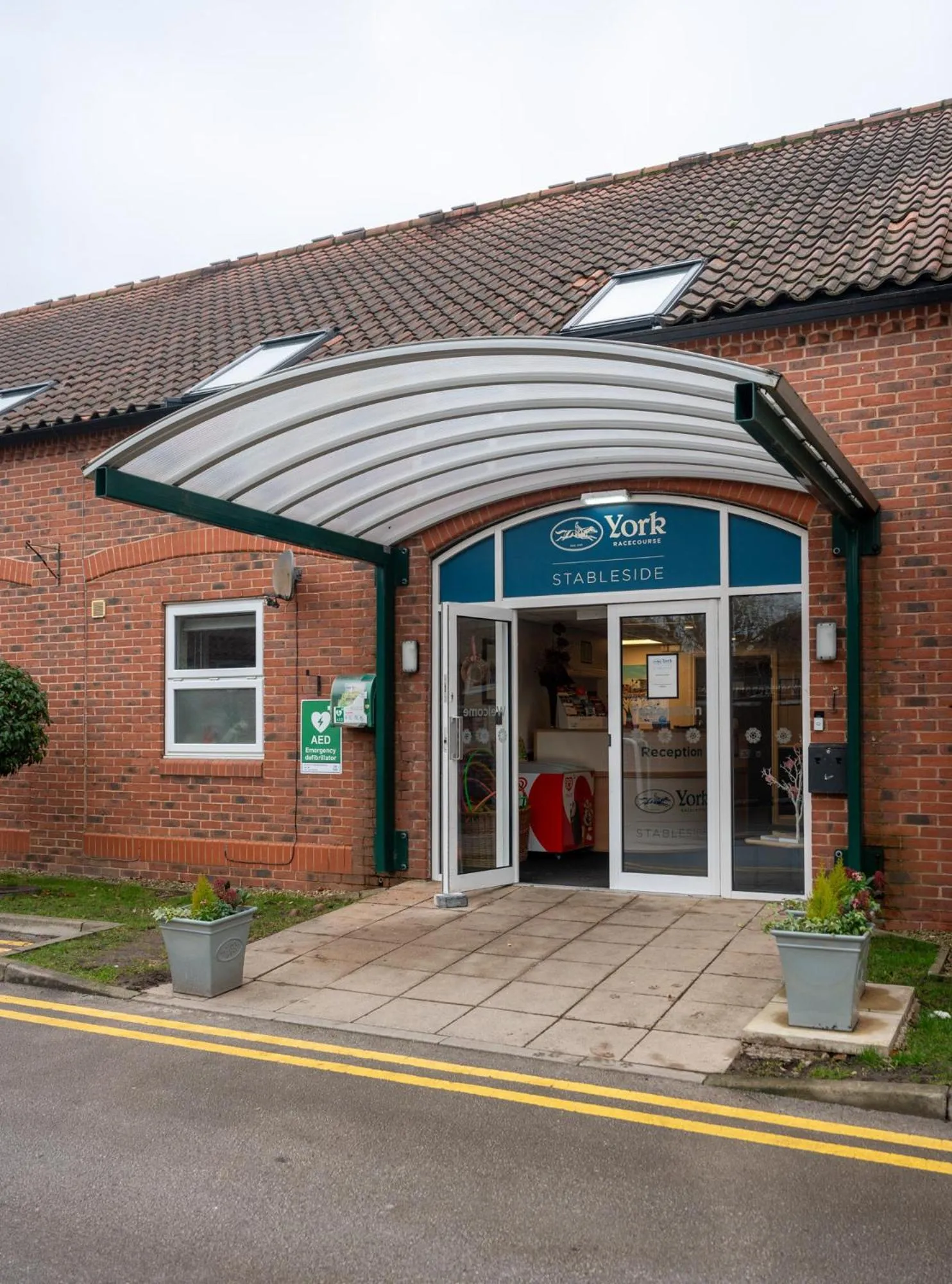 Facade/entrance in Stableside Hostel at York Racecourse