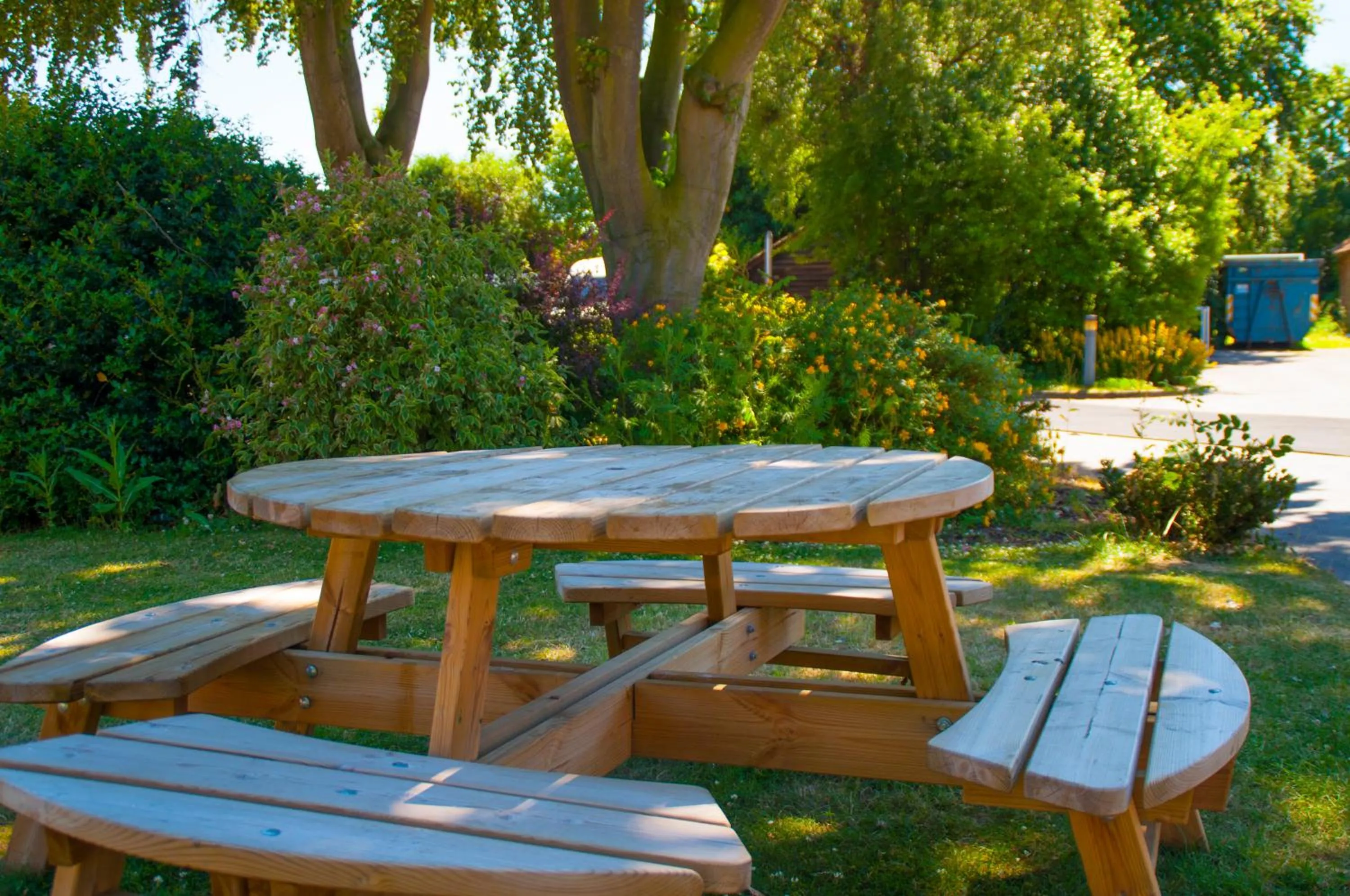 Garden in Stableside Hostel at York Racecourse