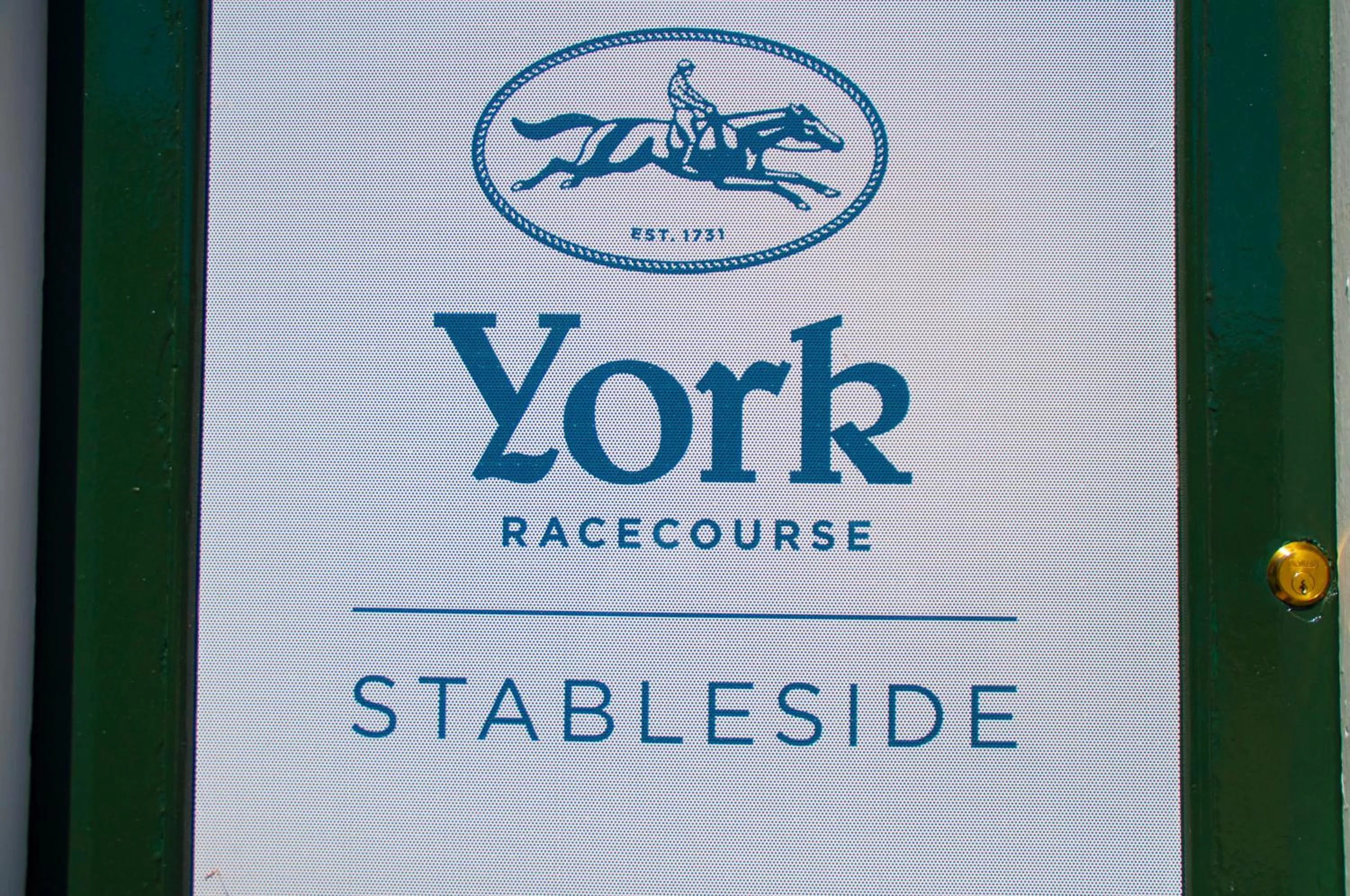 Logo/Certificate/Sign in Stableside Hostel at York Racecourse