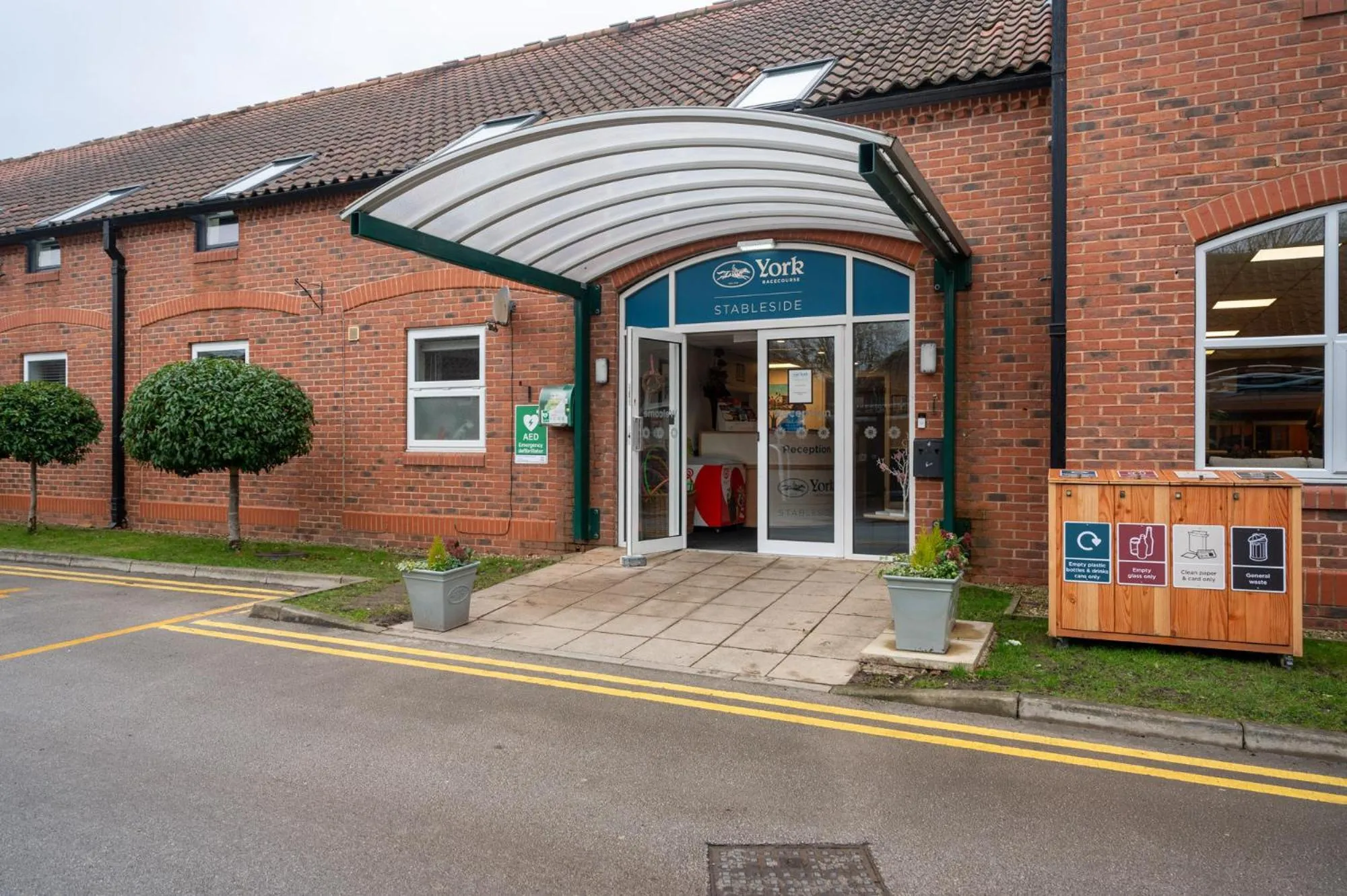 Facade/entrance in Stableside Hostel at York Racecourse