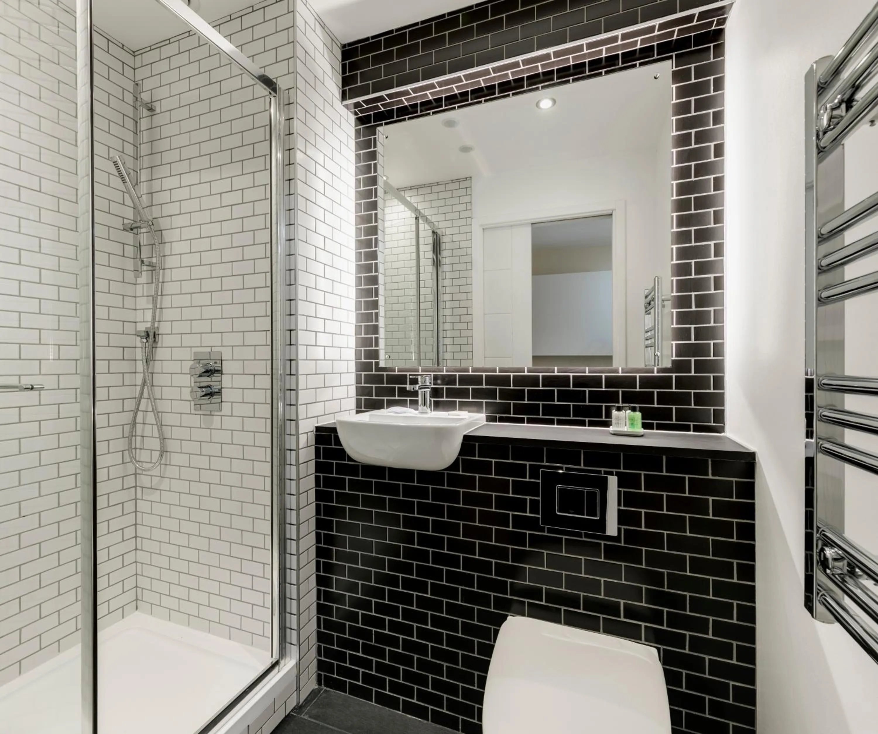 Shower in Stableside Hostel at York Racecourse