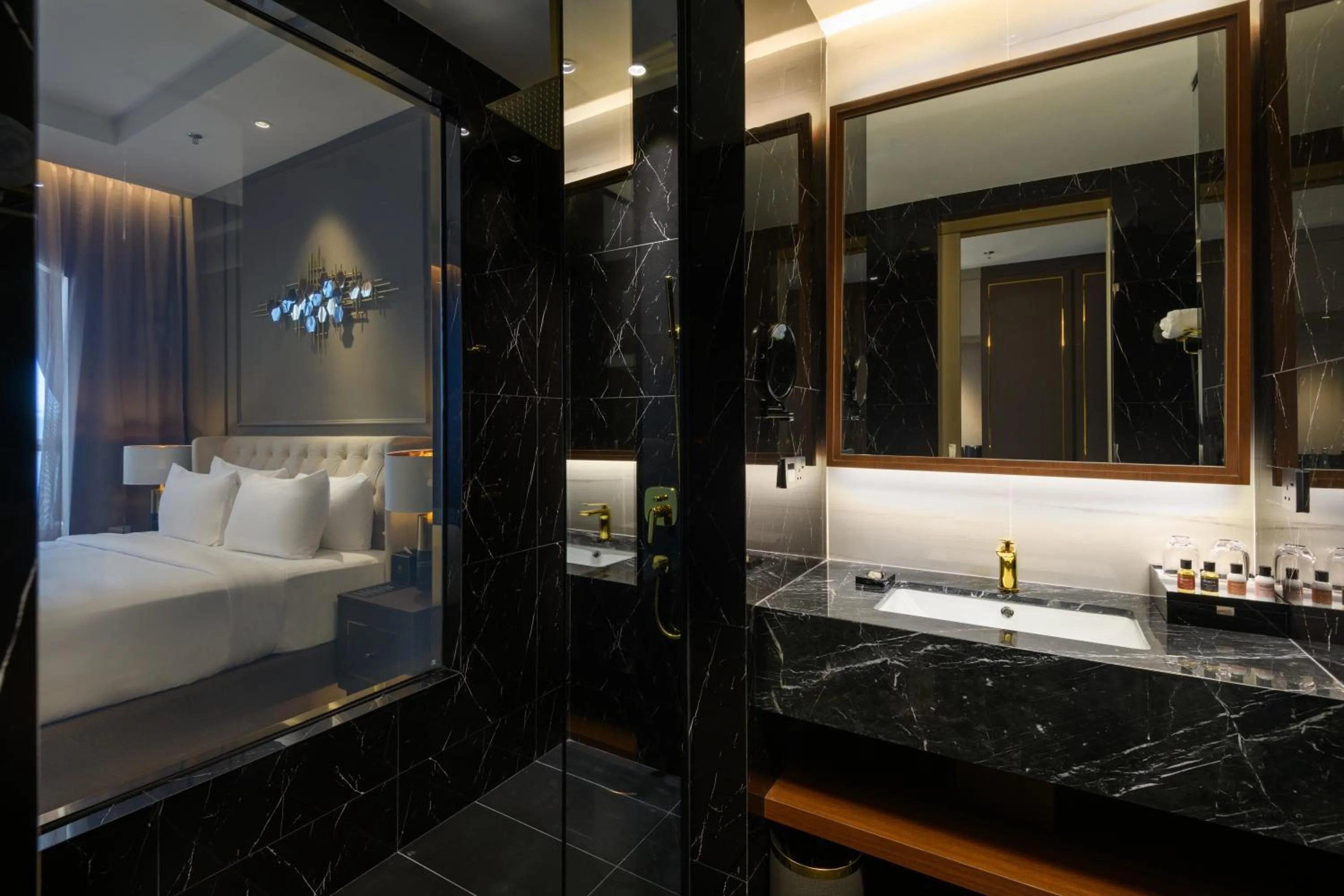 Bed in The Granite Luxury Hotel Penang