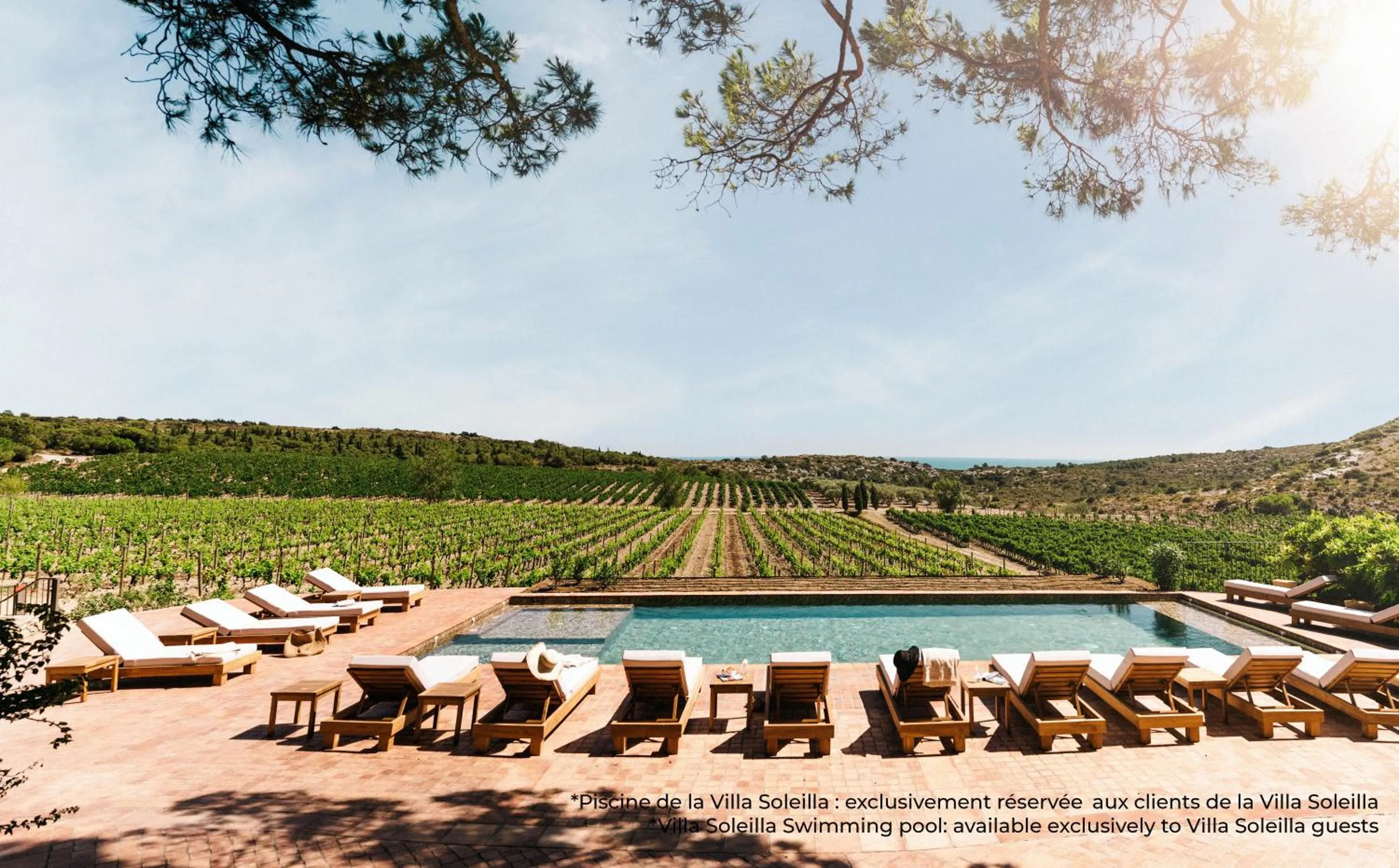 Pool view in Château L'Hospitalet Wine Resort Beach & Spa