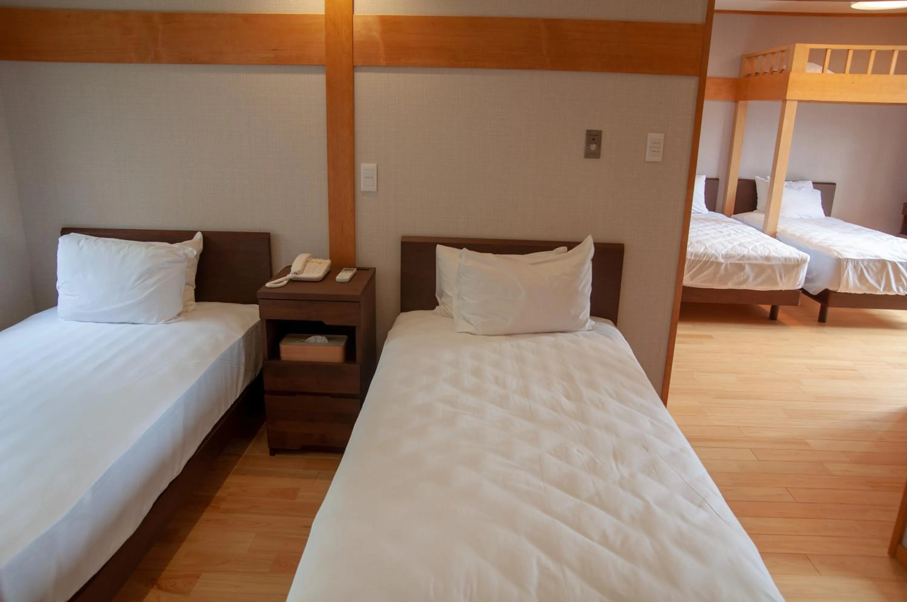 Bed in Kirishima miyama hotel