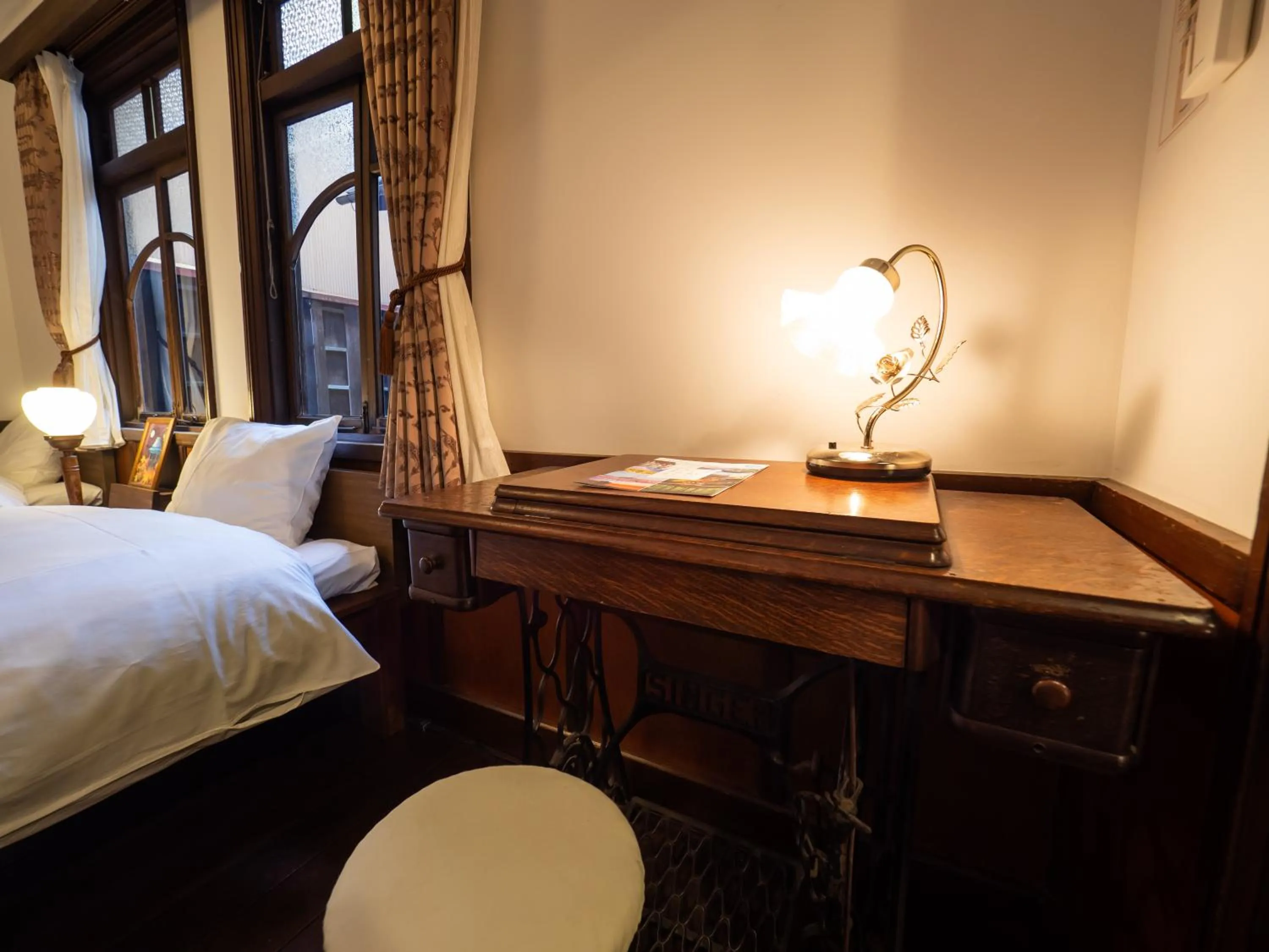 Bed in Inase Otsu Machiya Bed and Breakfast