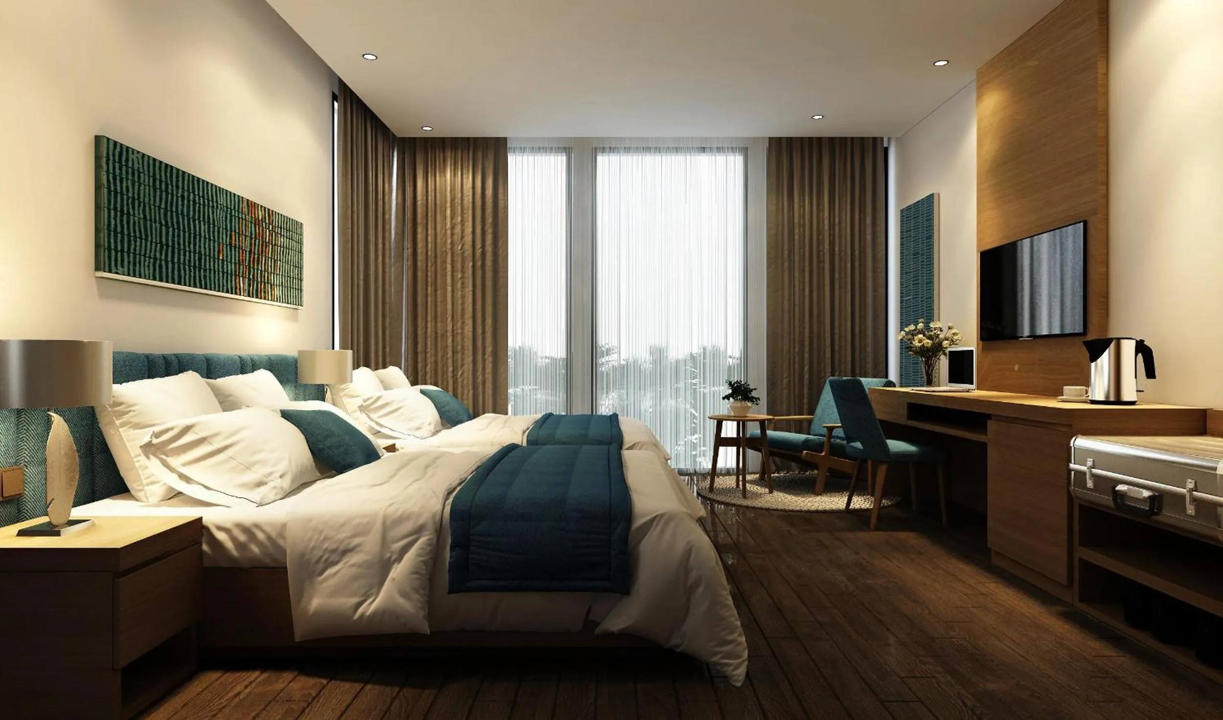 Photo of the whole room, Bed in Trang Ngan Hotel by THG