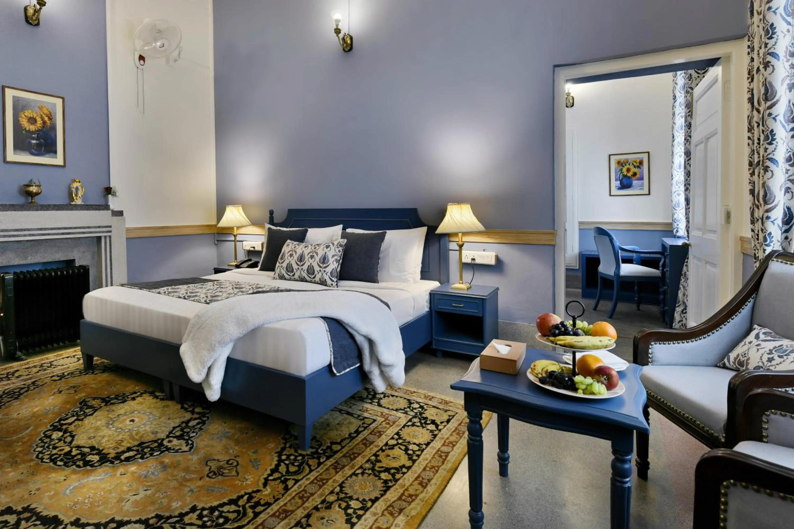 Bedroom, Bed in Brij Villa, Dalhousie - A Colonial Luxury Retreat