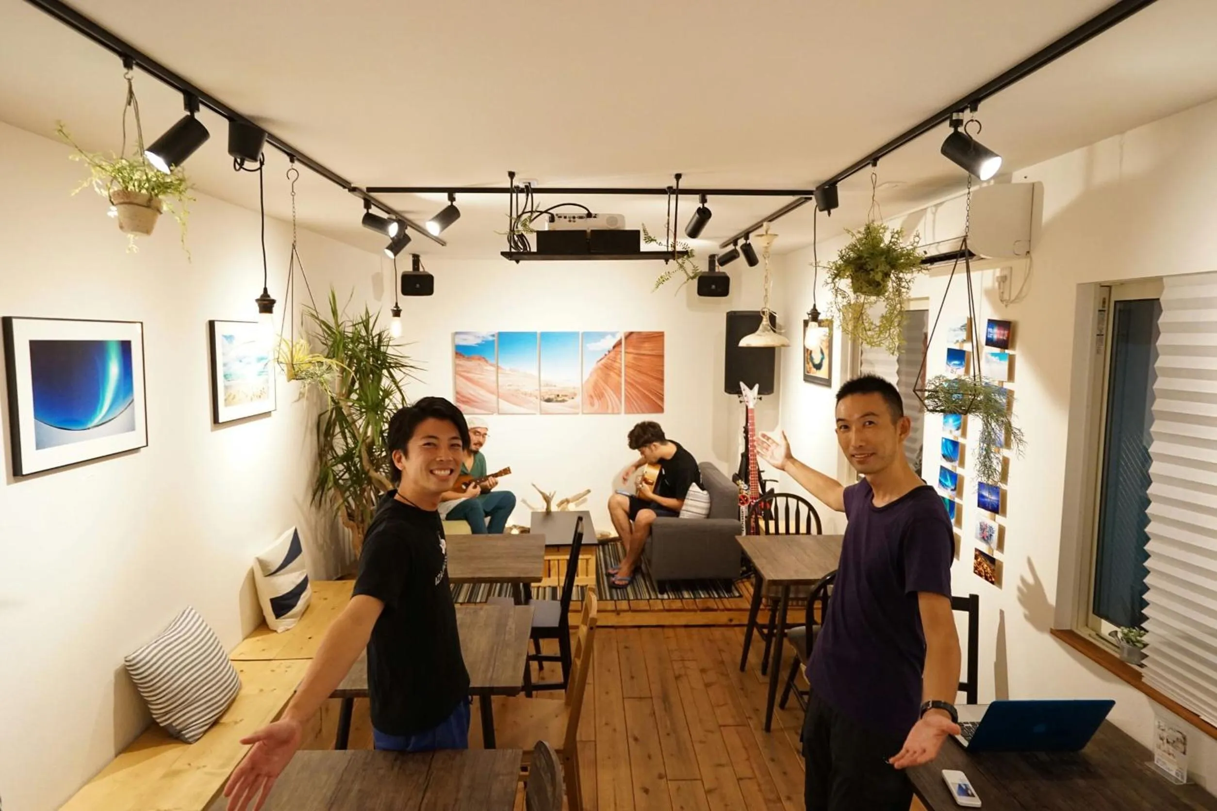 Staff in IZA Enoshima Guest House and Bar