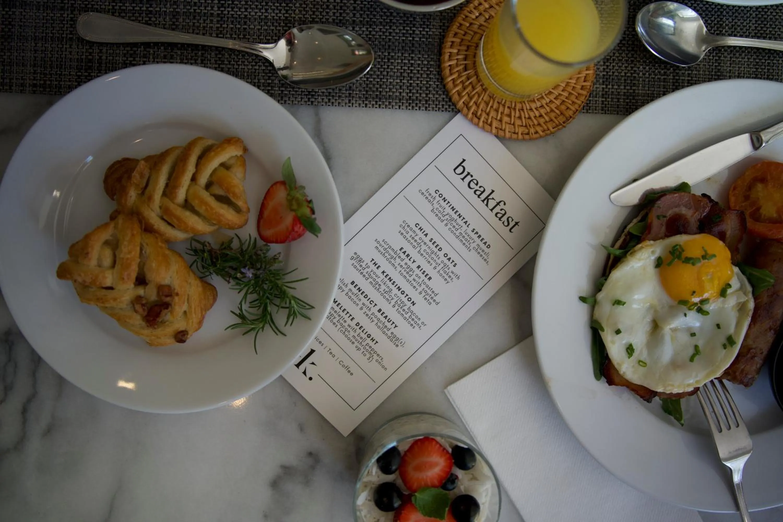 Breakfast in One Kensington Boutique Hotel