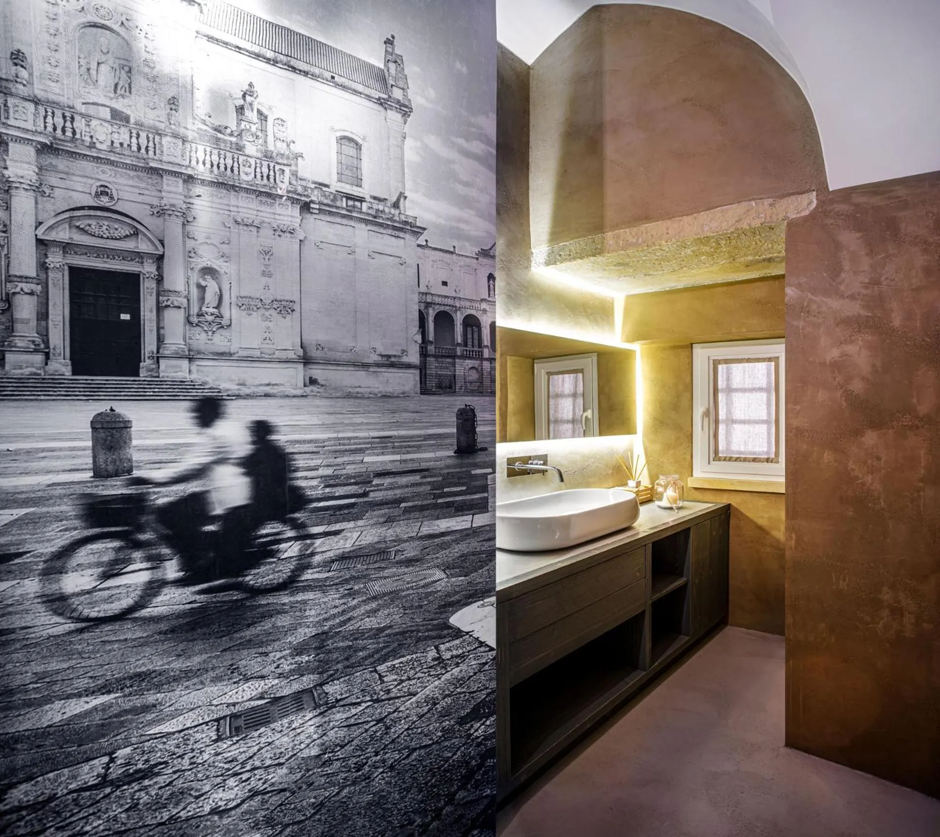 Bathroom, Bed in Palazzo Sant'Anna Lecce