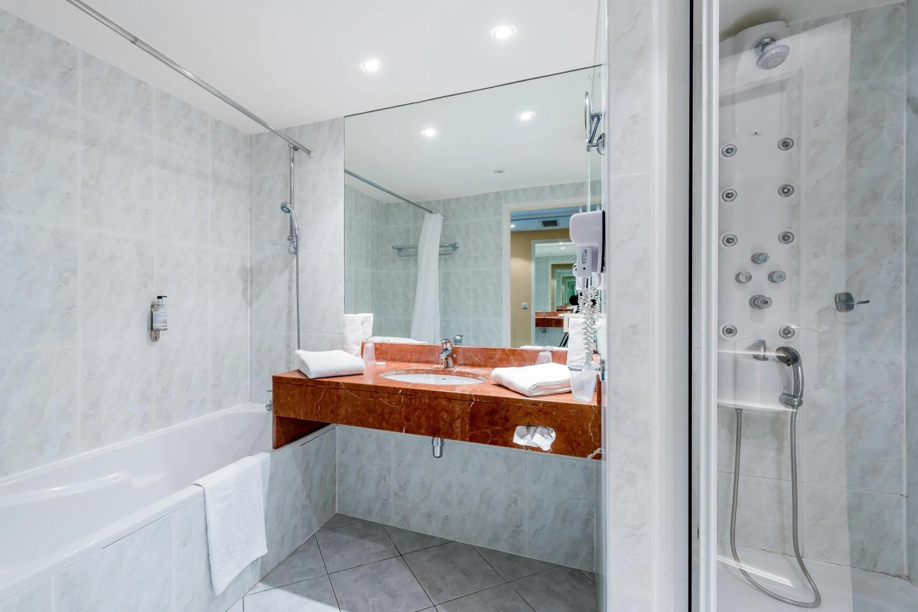 Photo of the whole room in Logis Hôtels- Hôtel et Restaurant Domaine de Fompeyre