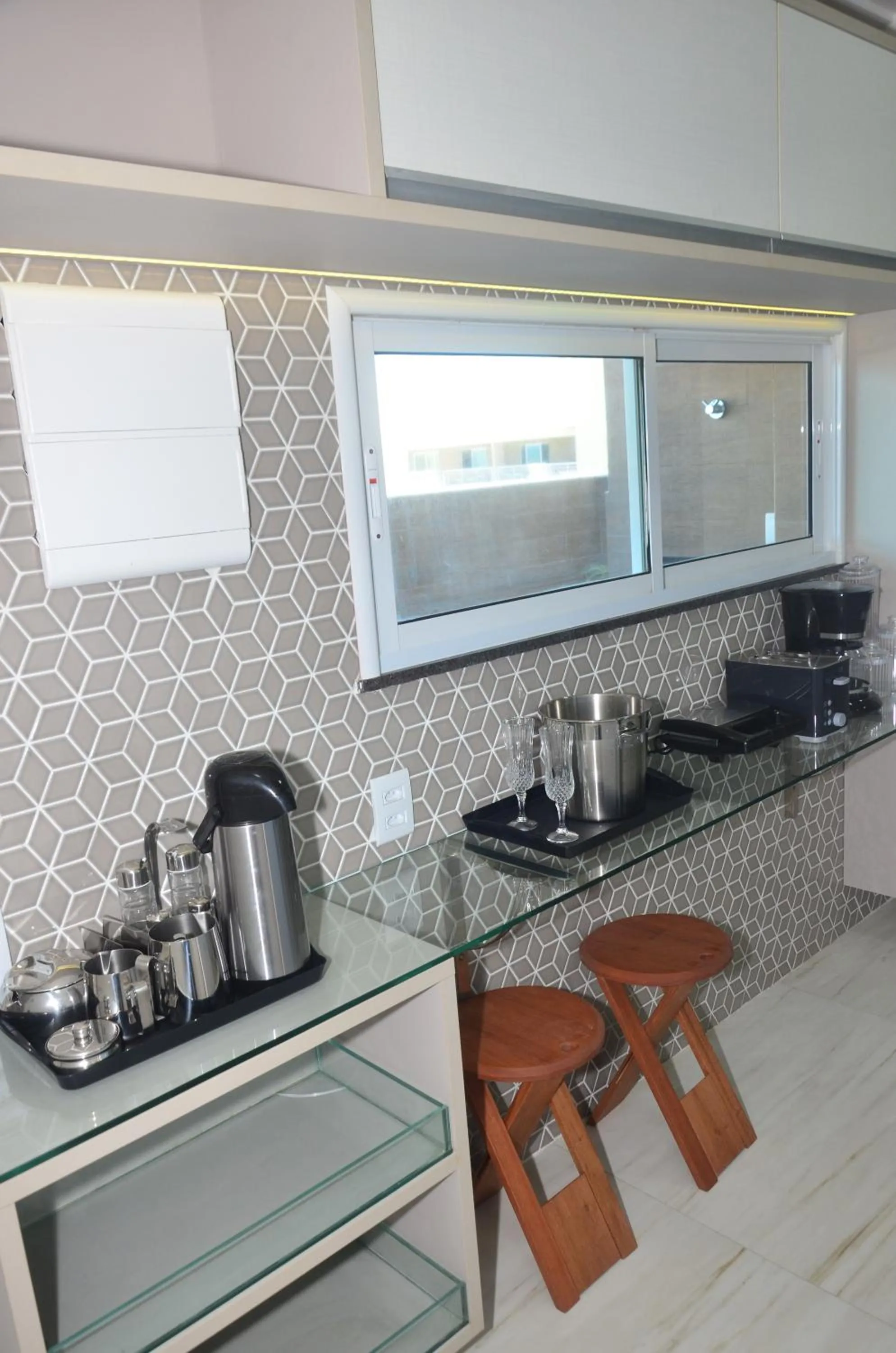 Communal kitchen in Golf Ville Resort Brisa do Golf -Apartamentos e Cobertura