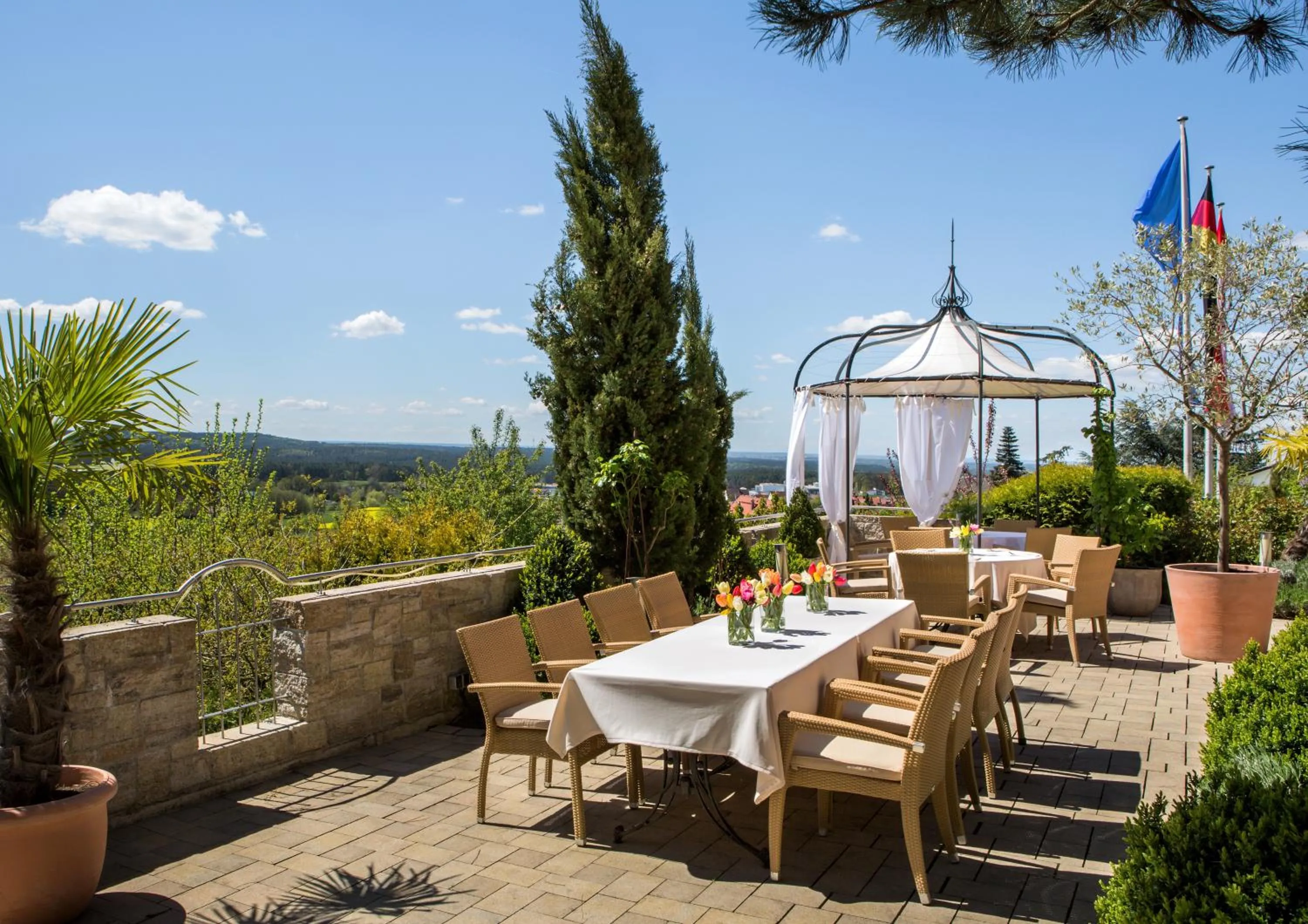 Garden view in Hotel-Restaurant Distlerhof