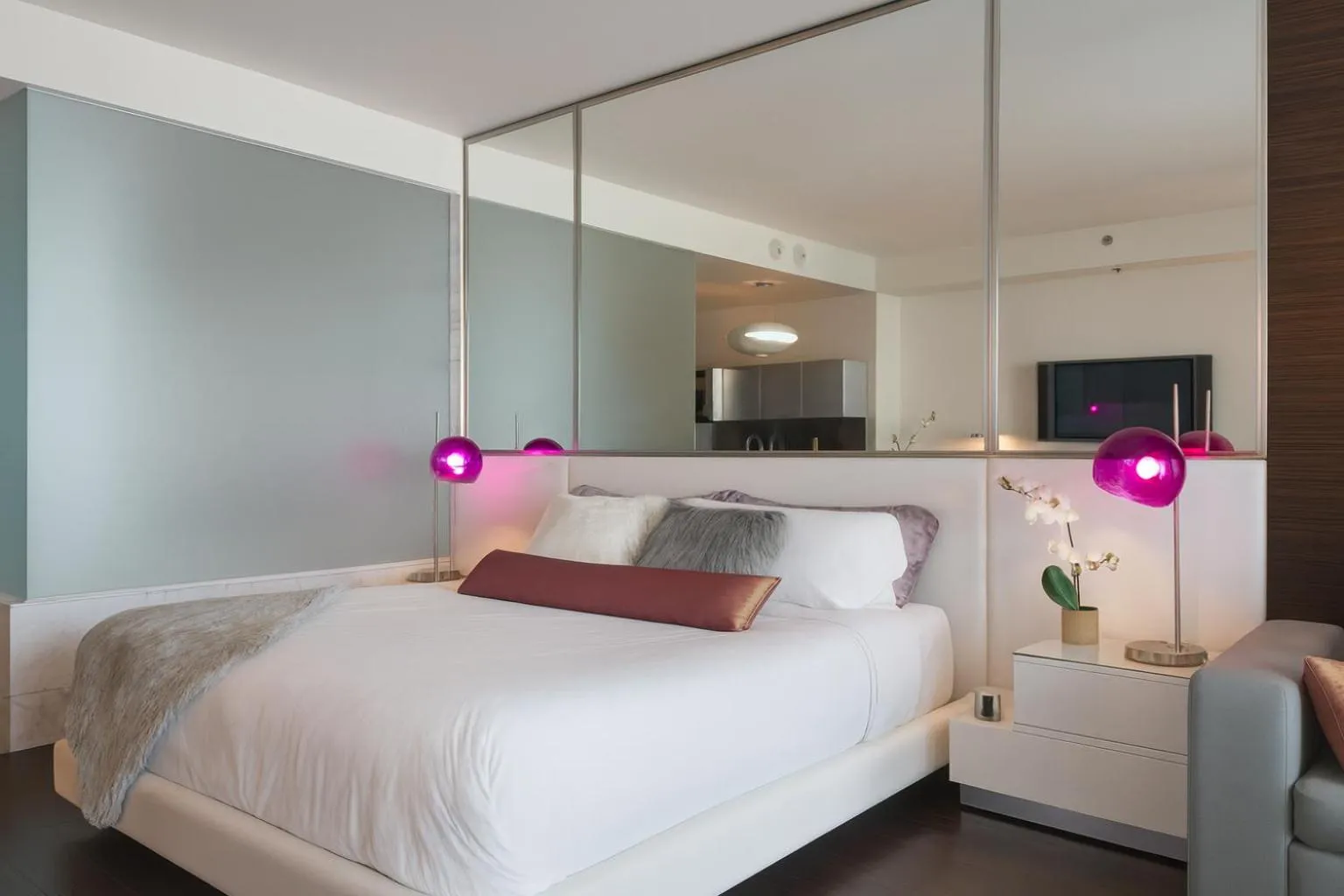 Bed in Luxury Suites at Palms Place