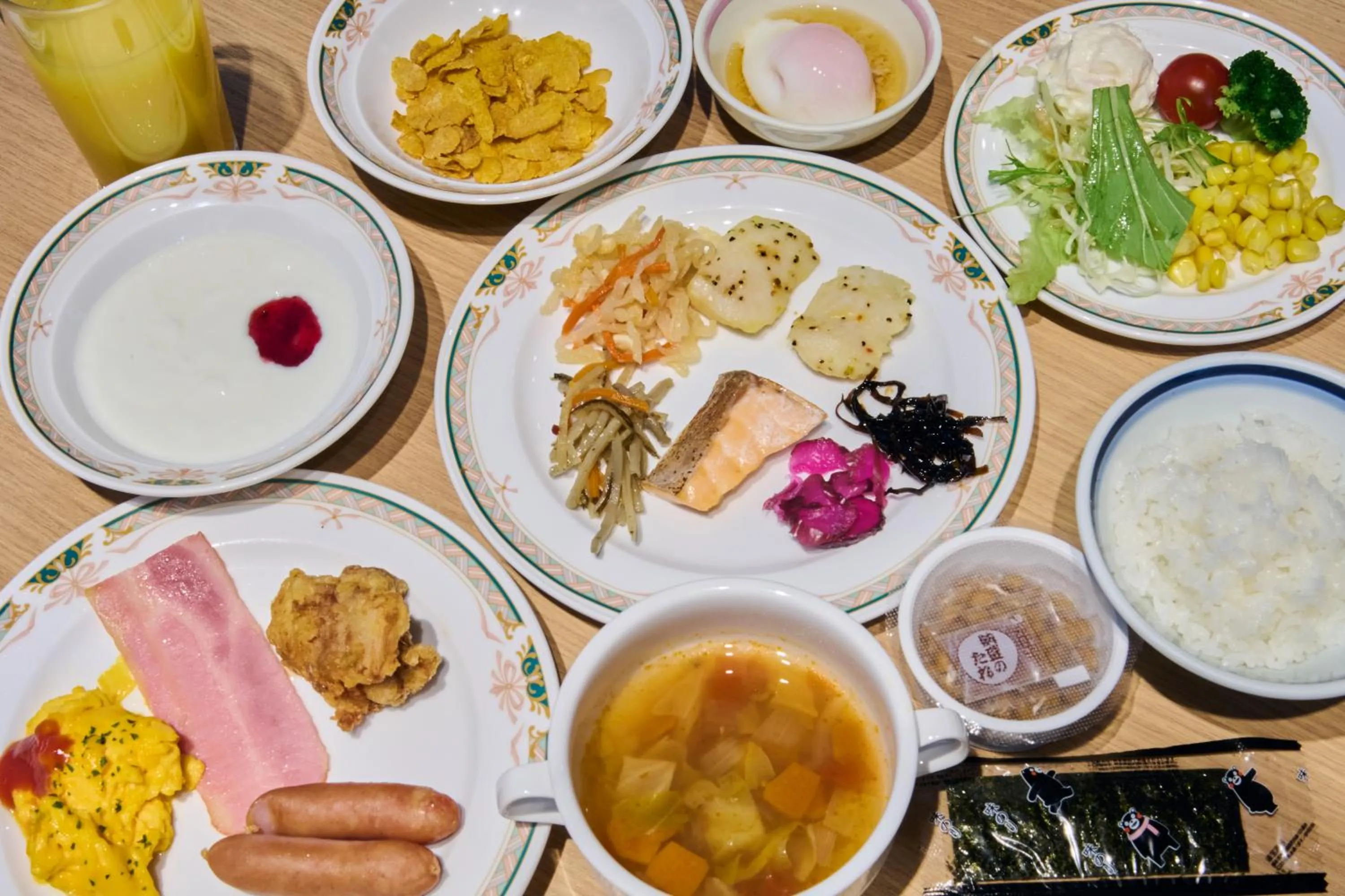 Buffet breakfast in Hotel Kumamoto Terrsa