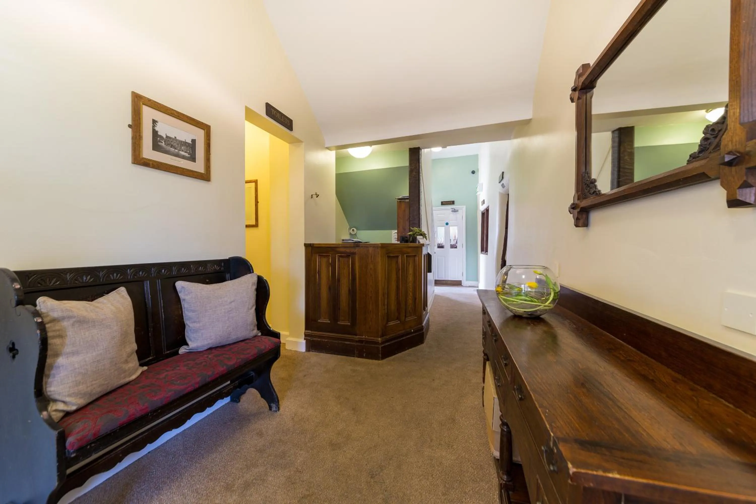 Lobby or reception in The White Hart Hotel