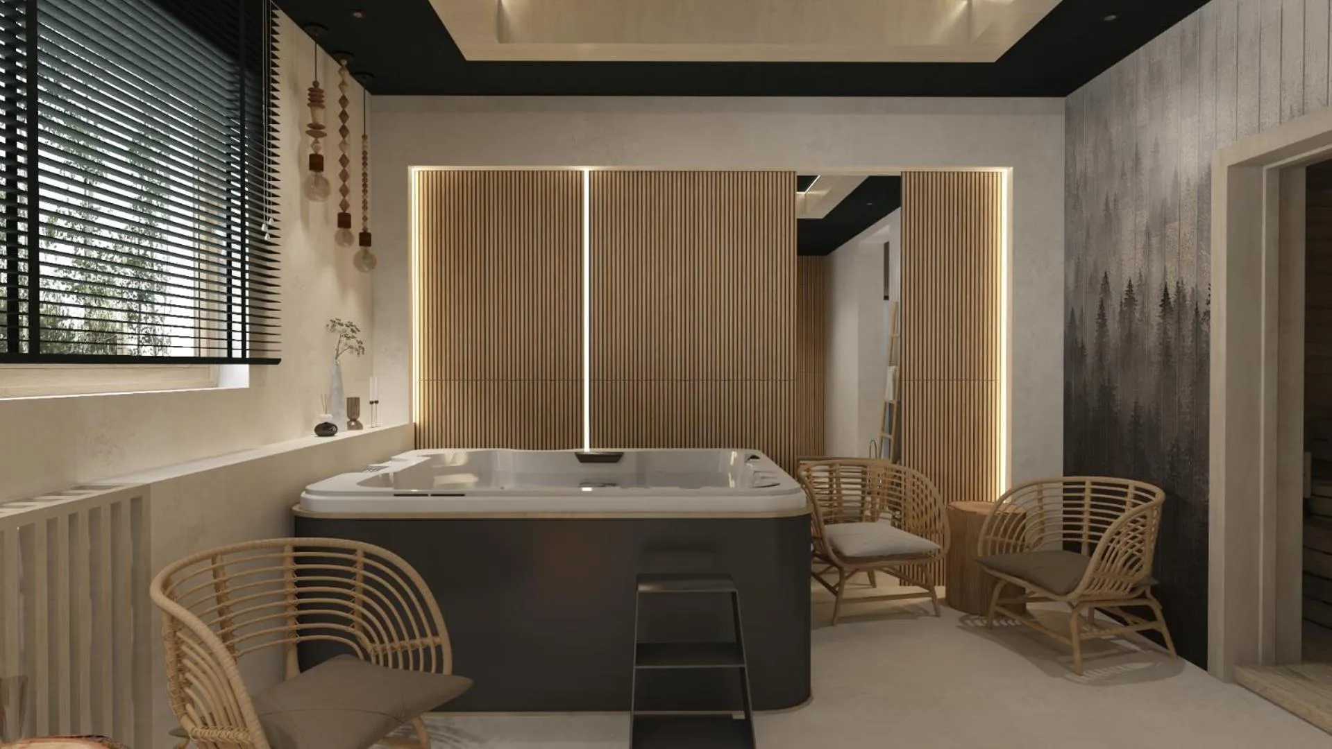 Hot Tub in Willa u Anusia Jacuzzi & Sauna