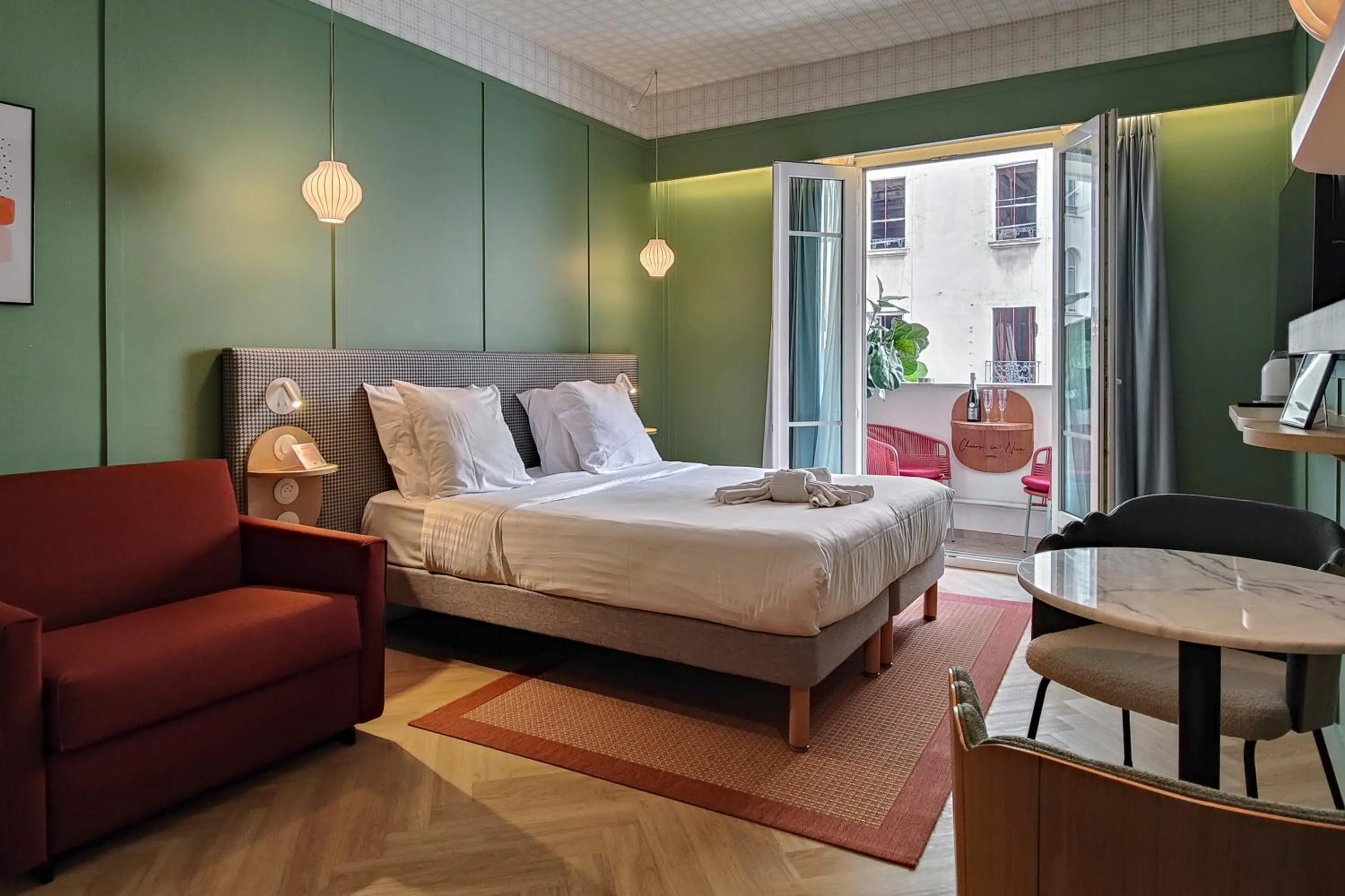 Photo of the whole room, Bed in Hotel Aparthotel AMMI Nice Lafayette