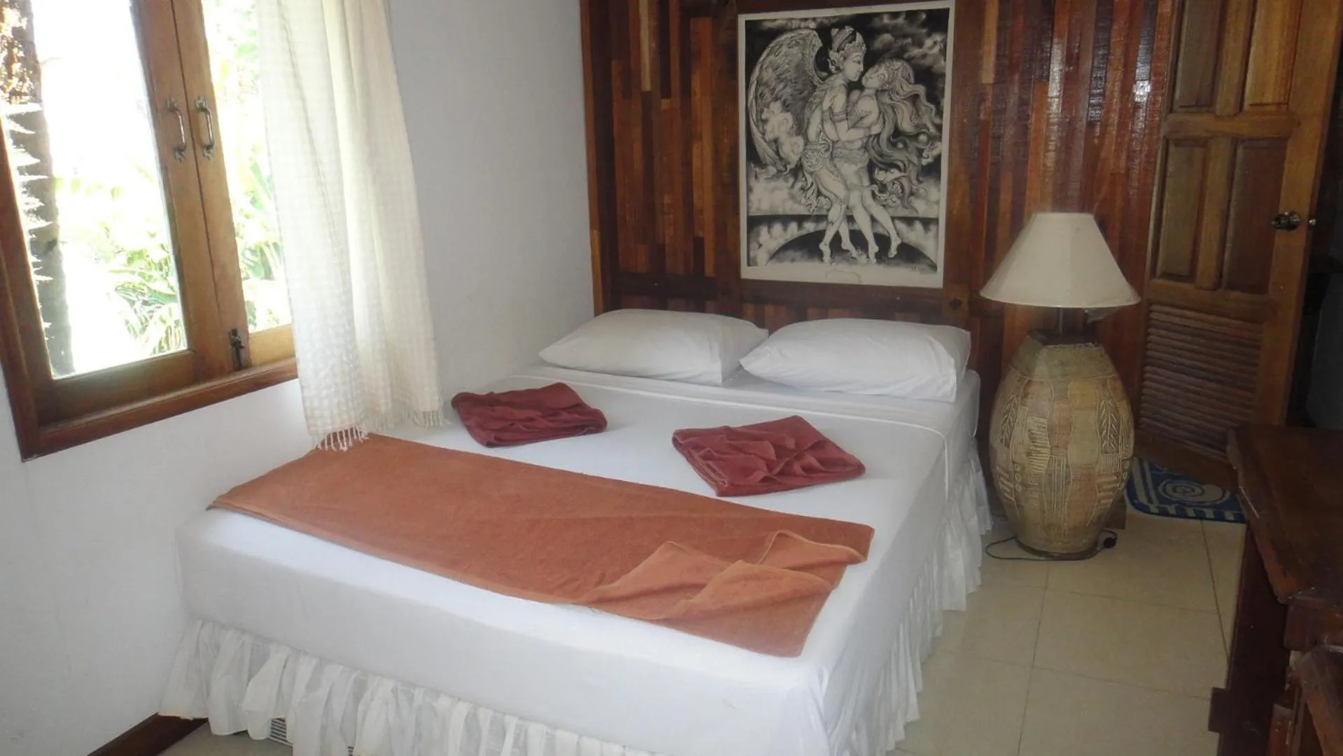Bed in Tropical Garden Bungalow