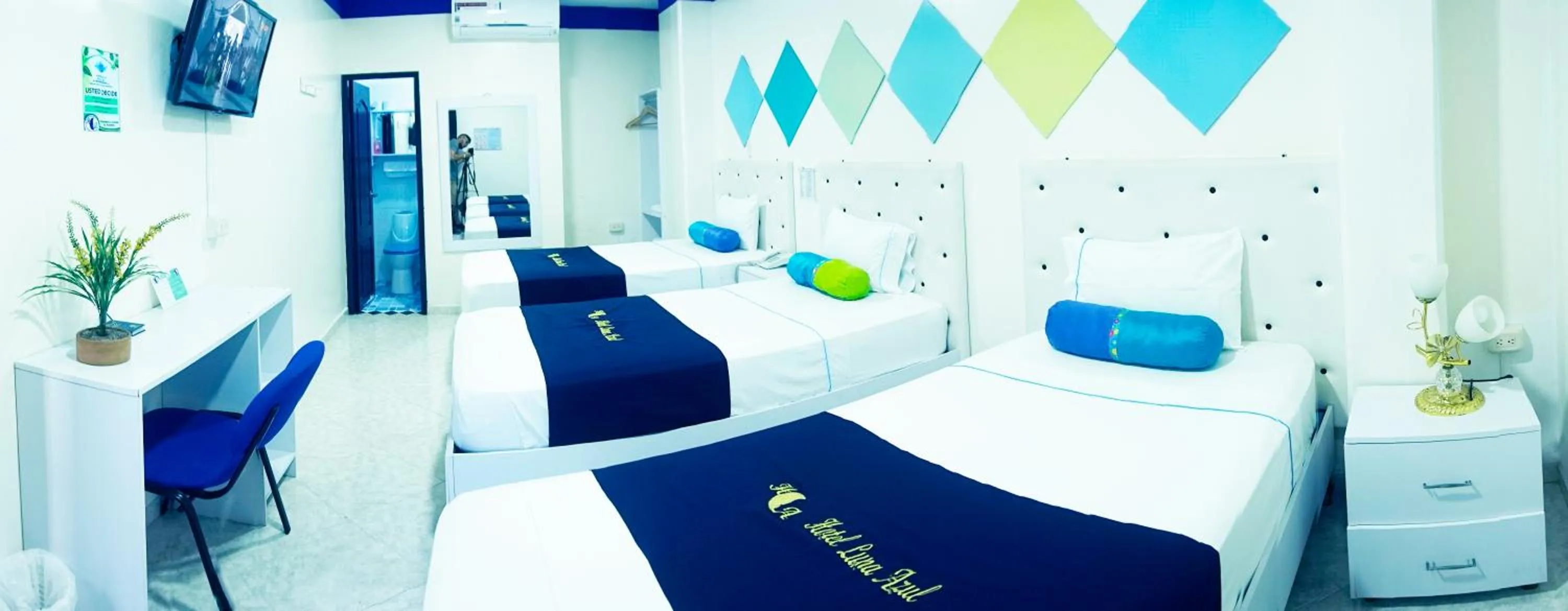 Bed in Hotel Luna Azul