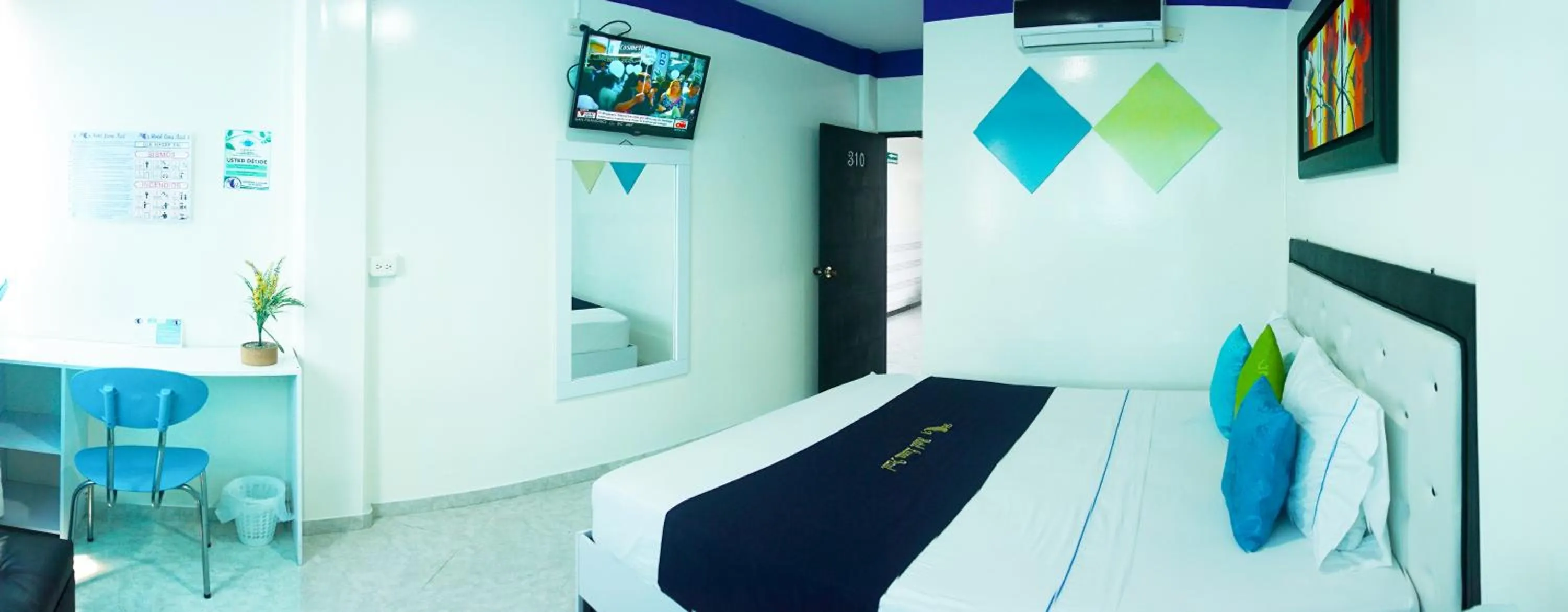 Bed in Hotel Luna Azul
