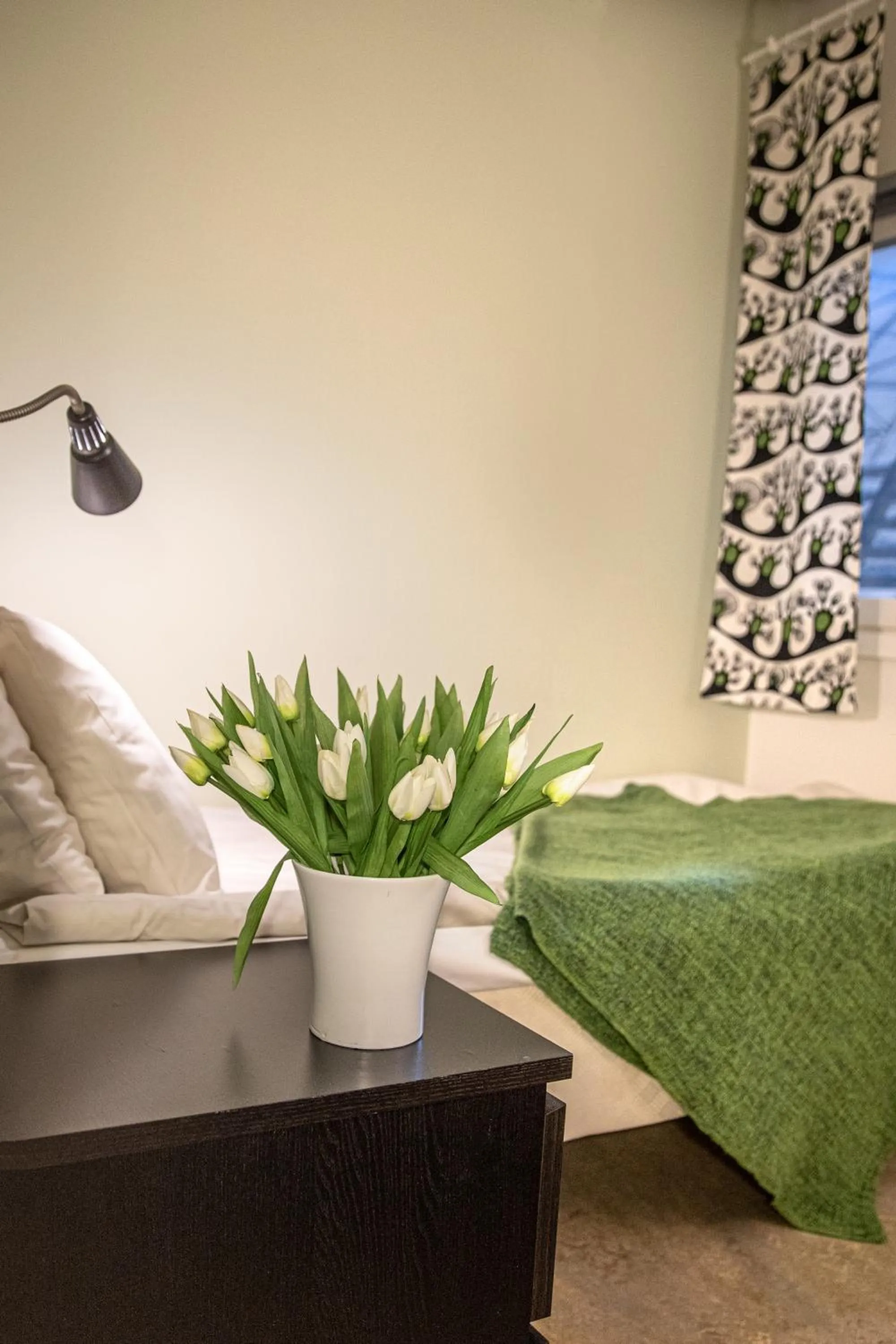 Bed in Hotel Kupolen