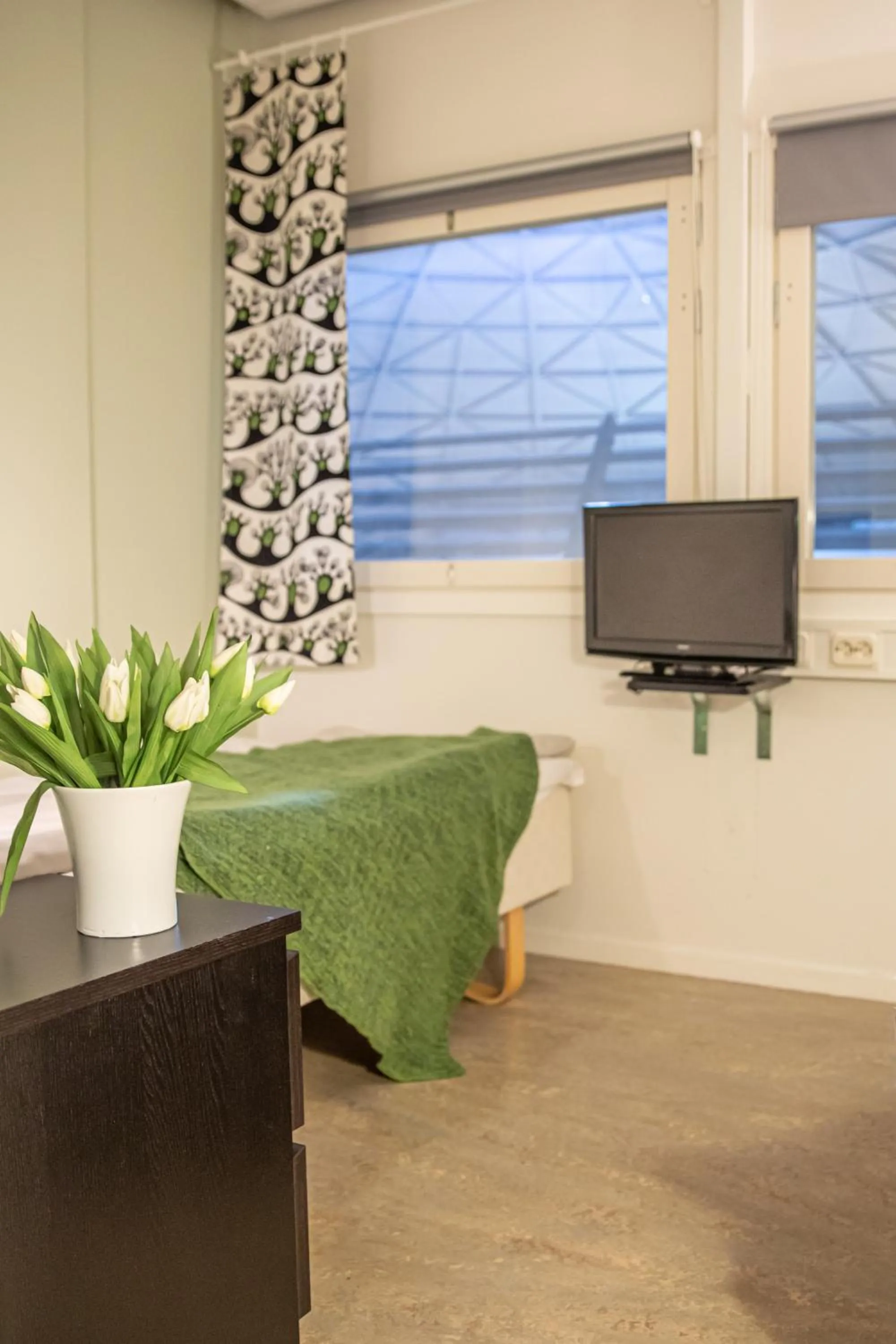 Bed in Hotel Kupolen