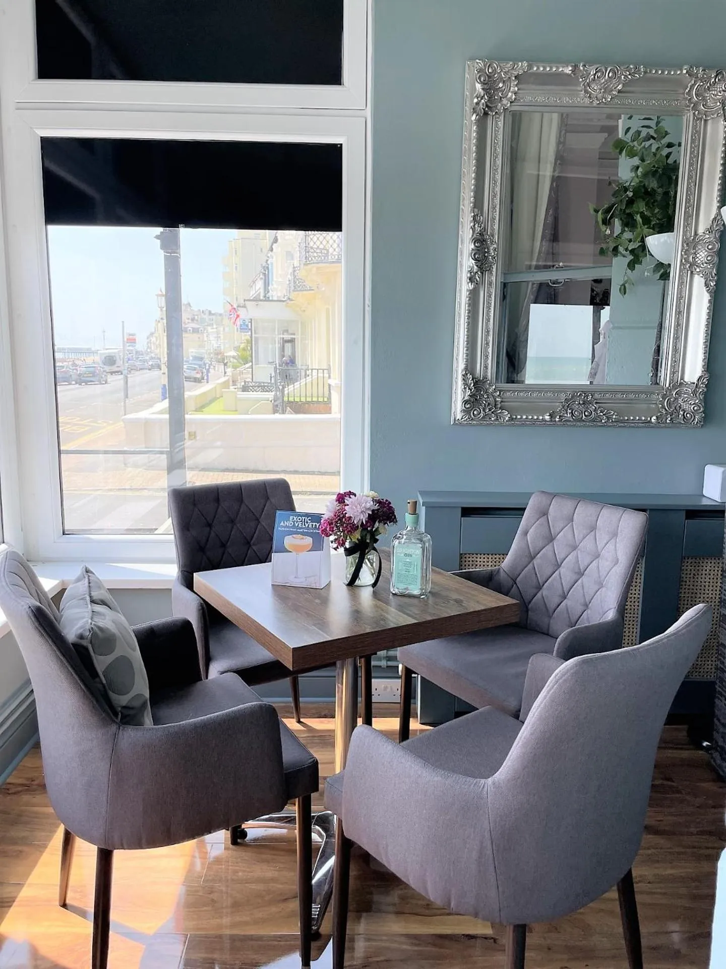 Seating area in East Beach Hotel