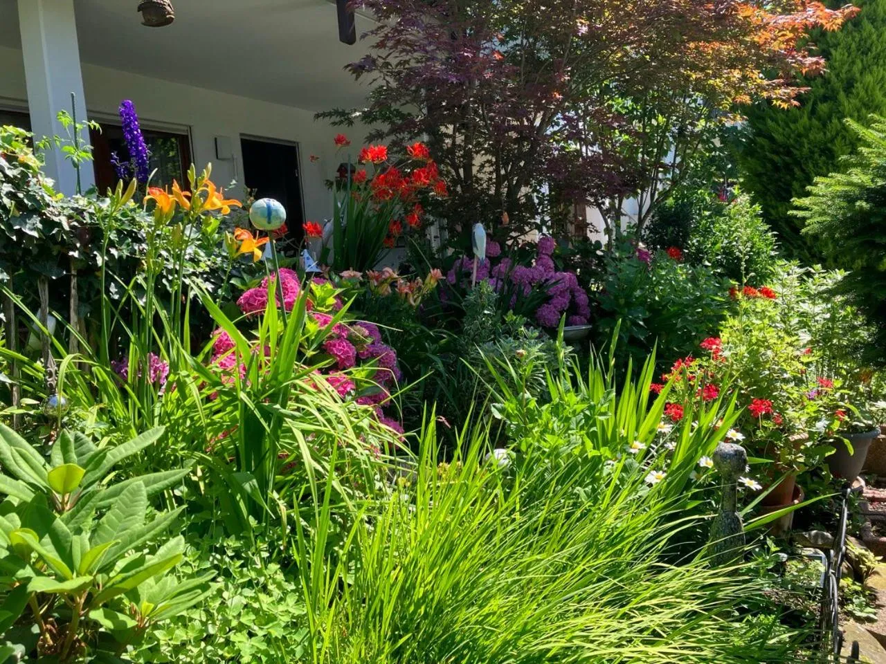 Garden in Ferienwohnung Angelika