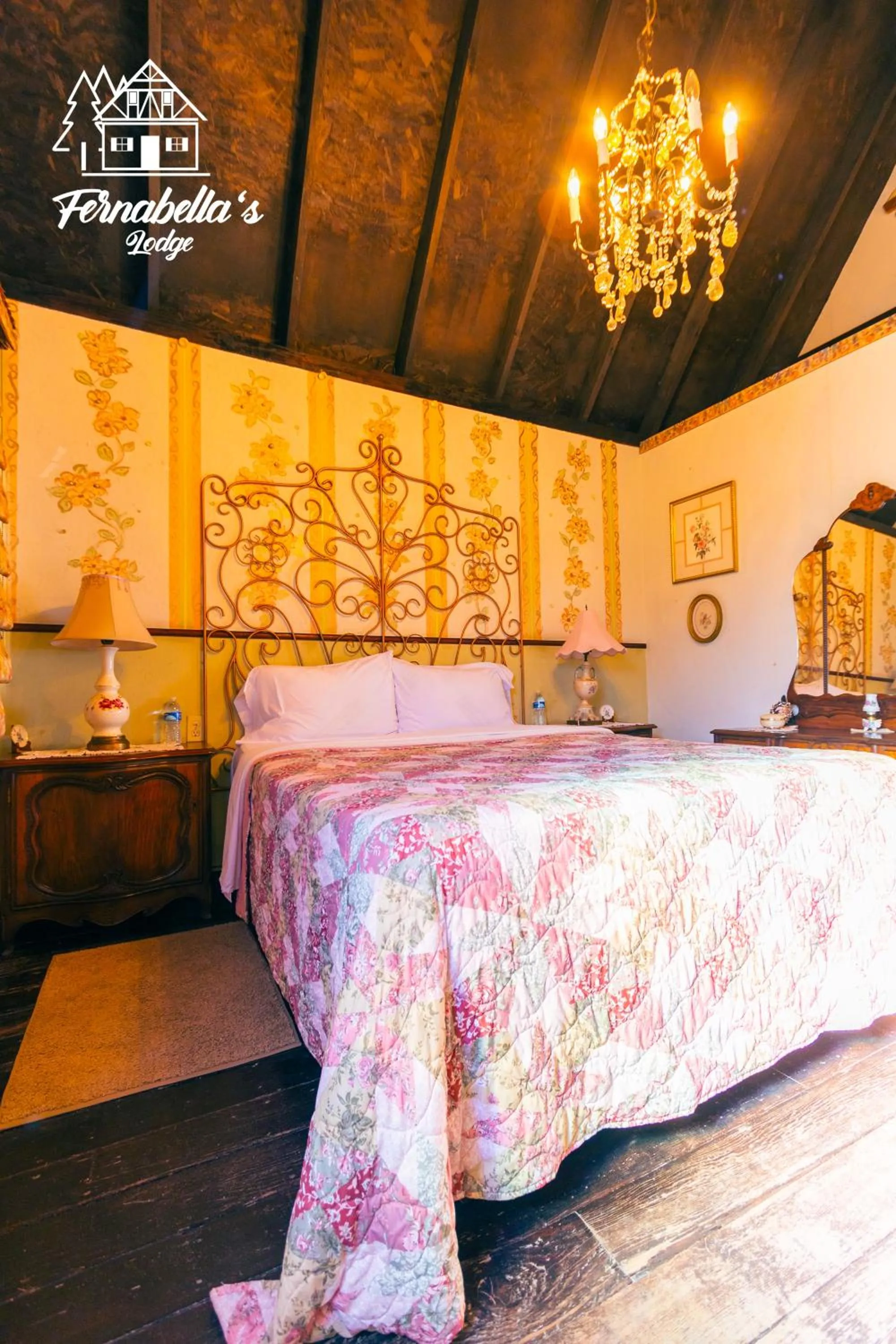 Bed in Fernabella's Lodge