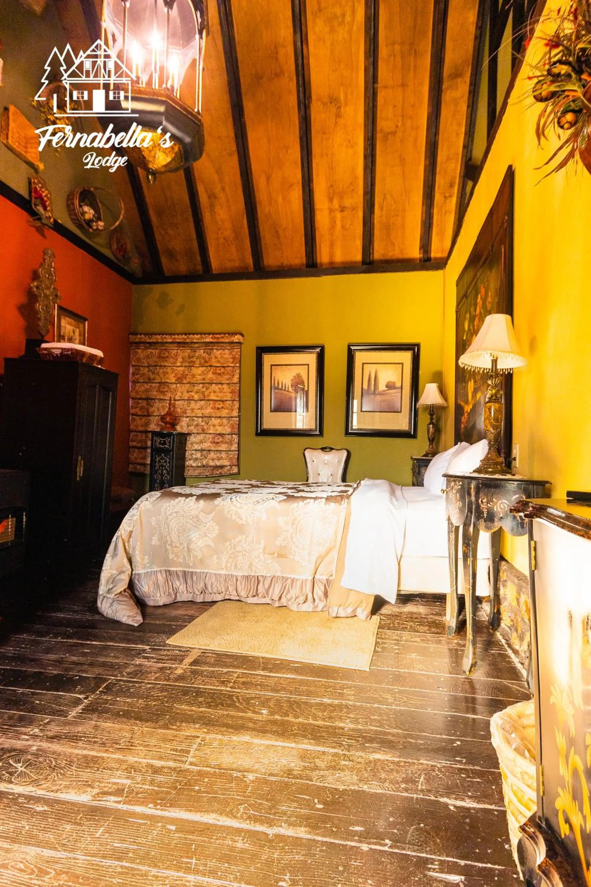 Bed in Fernabella's Lodge