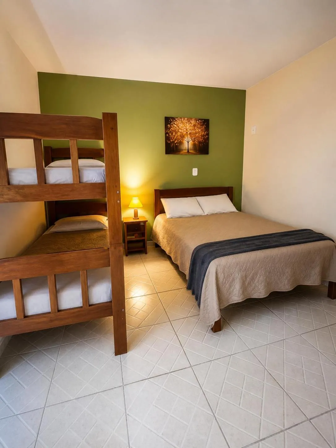 Bed in Pousada Araucária Village