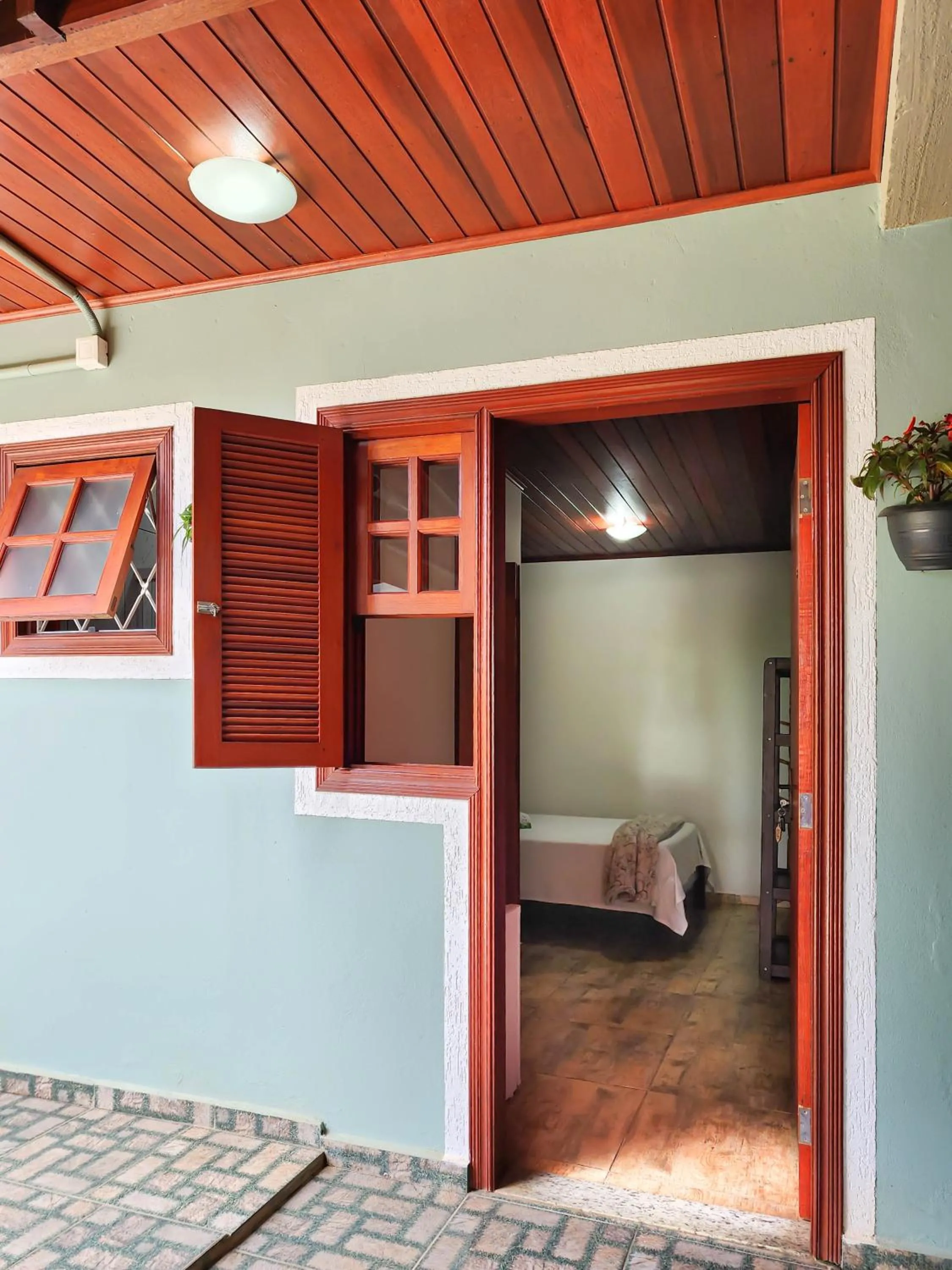 View (from property/room), Bed in Pousada Araucária Village