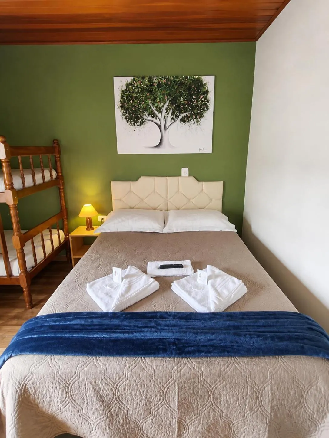 Bed in Pousada Araucária Village