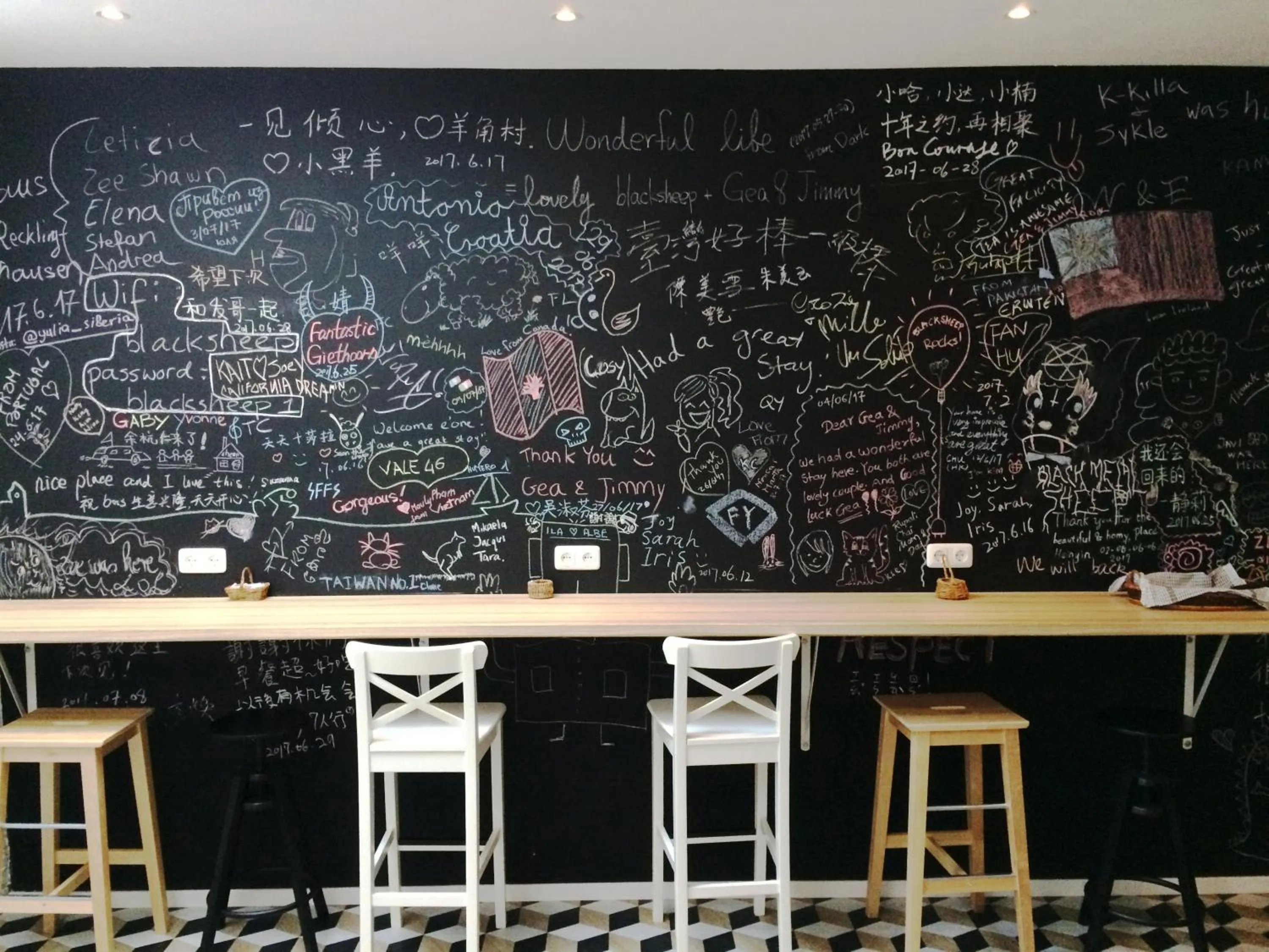 Restaurant/places to eat in The Black Sheep Hostel