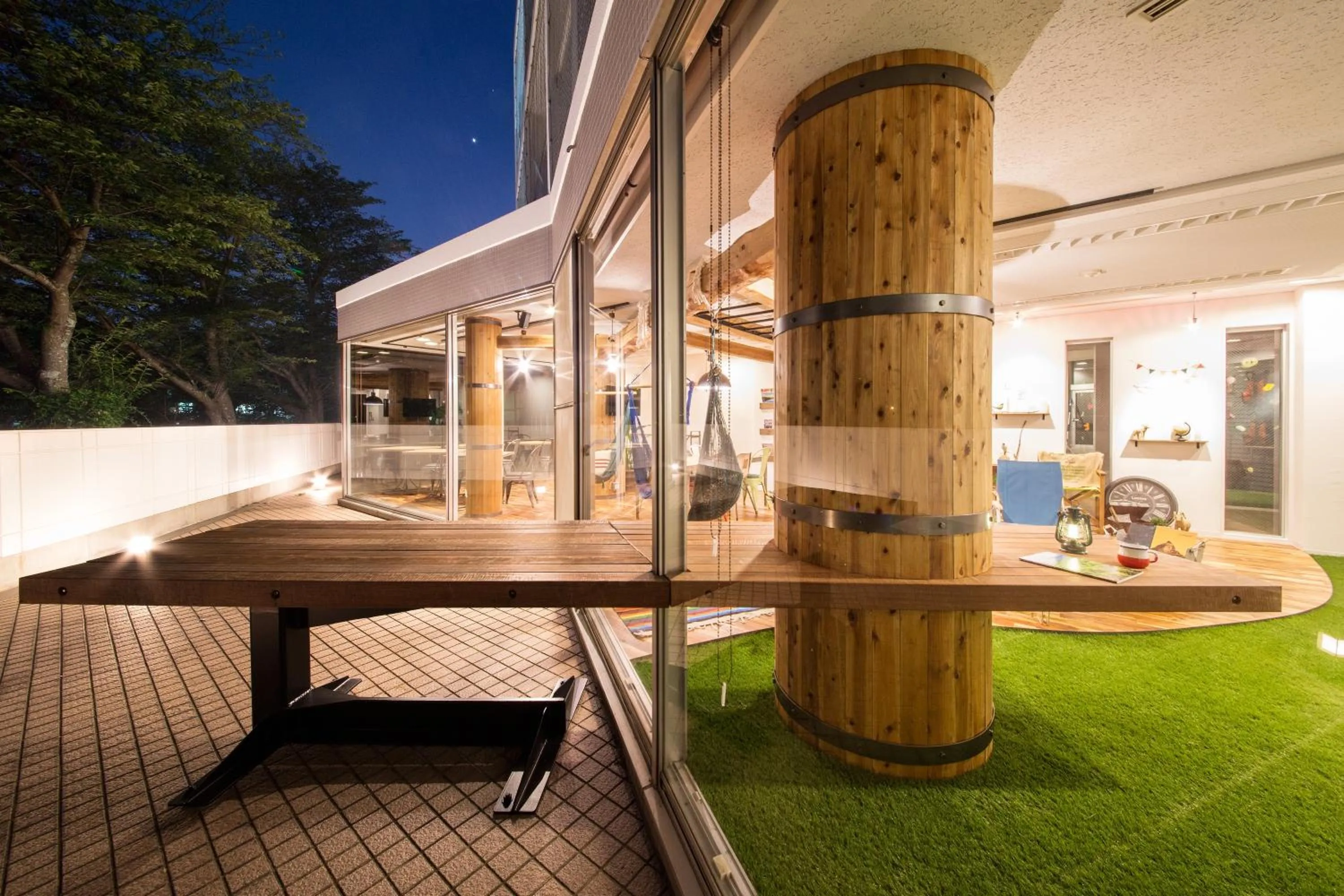 Garden in 365BASE outdoor hostel