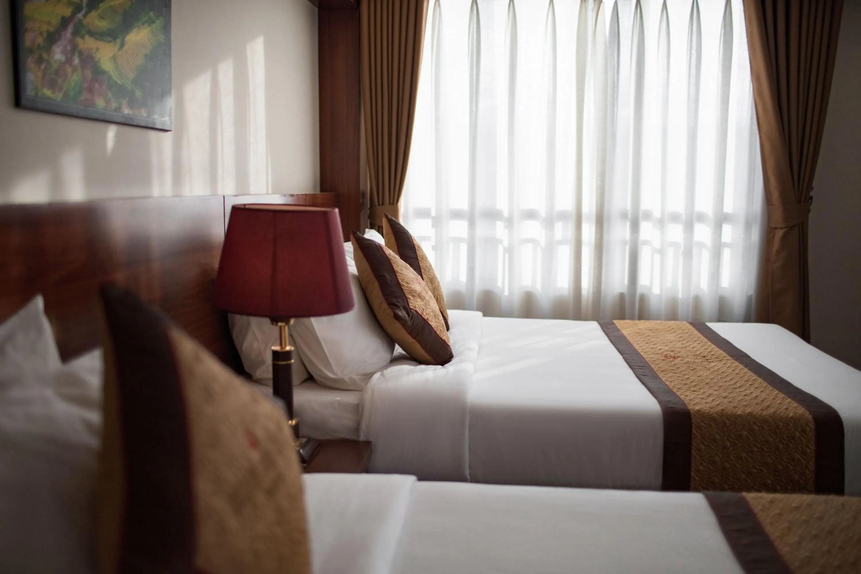 Bed in Golden Villa Sapa Hotel