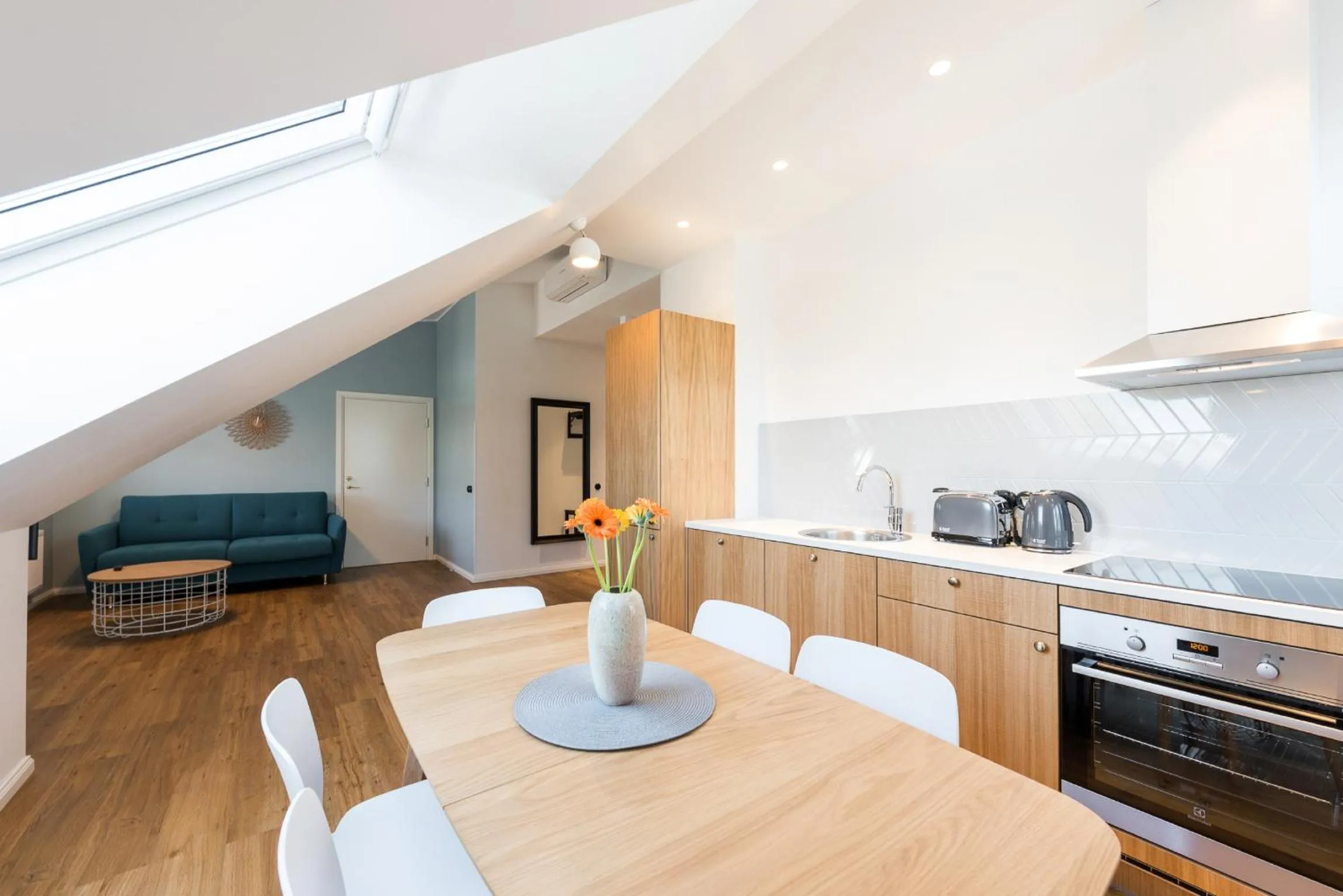 Kitchen or kitchenette in Tallinn Apartment Hotel - No Contact Check In