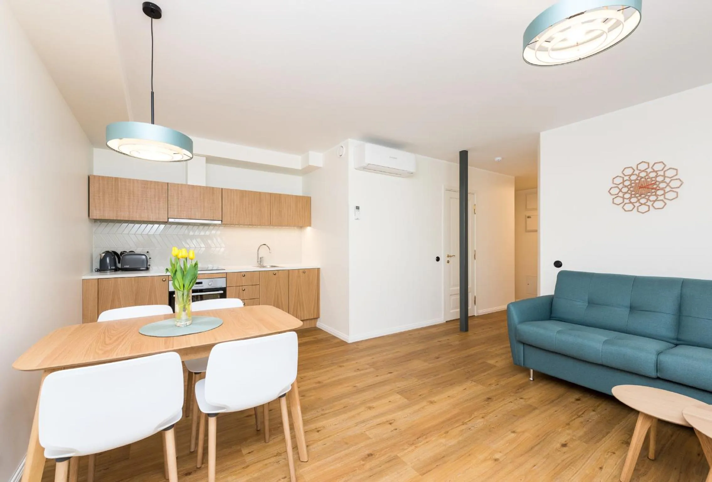 Kitchen or kitchenette in Tallinn Apartment Hotel - No Contact Check In