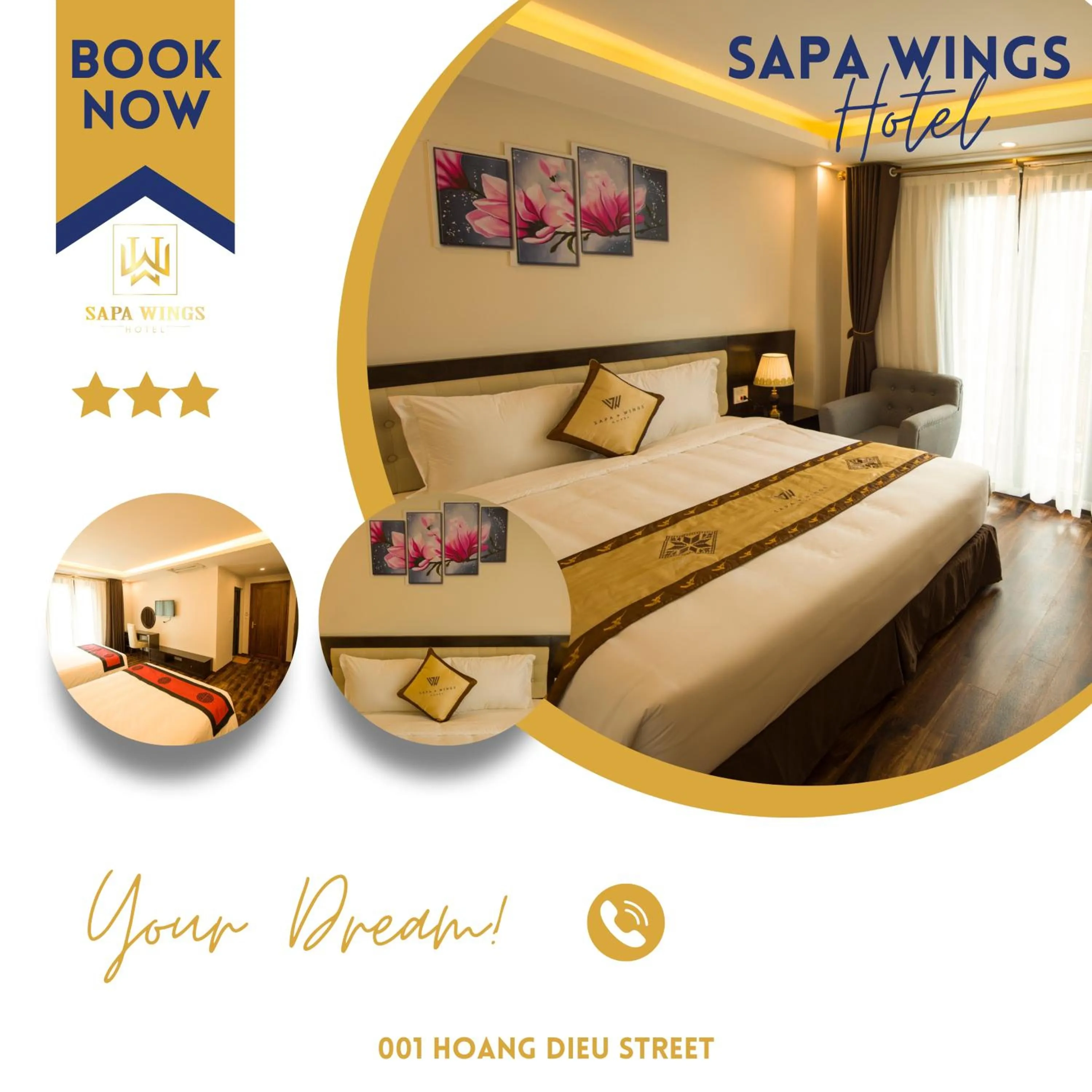 Photo of the whole room, Bed in Sapa Wings Hotel