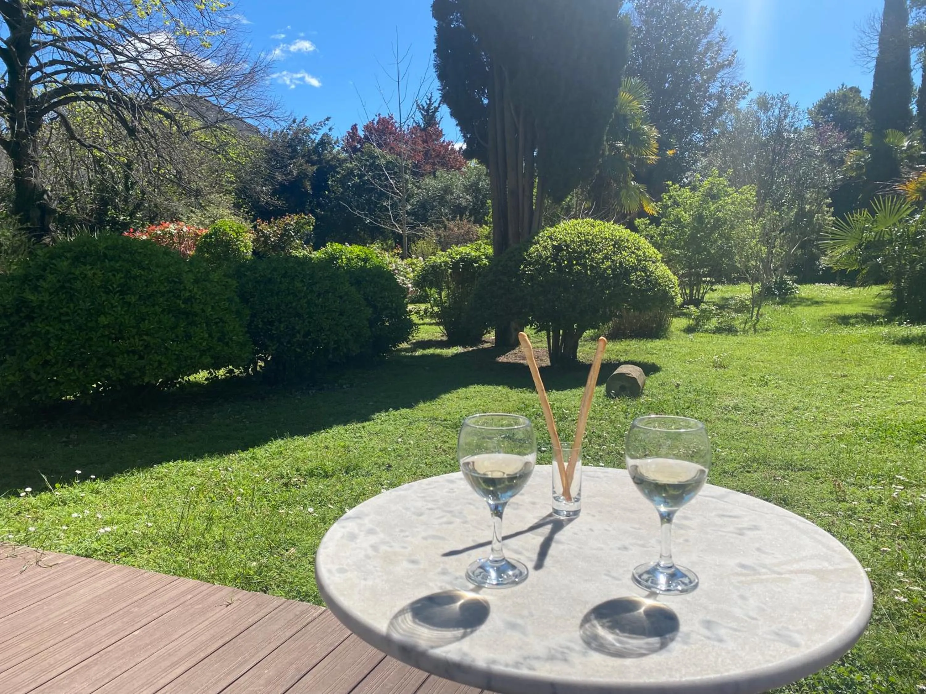 Garden view in Le Mas Ferrand