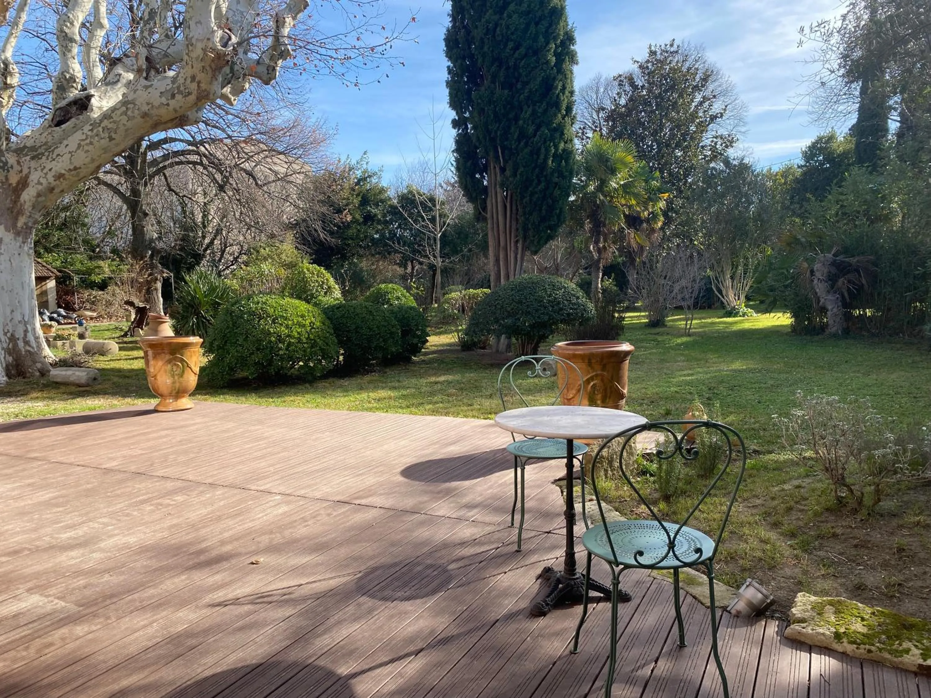 Garden view in Le Mas Ferrand