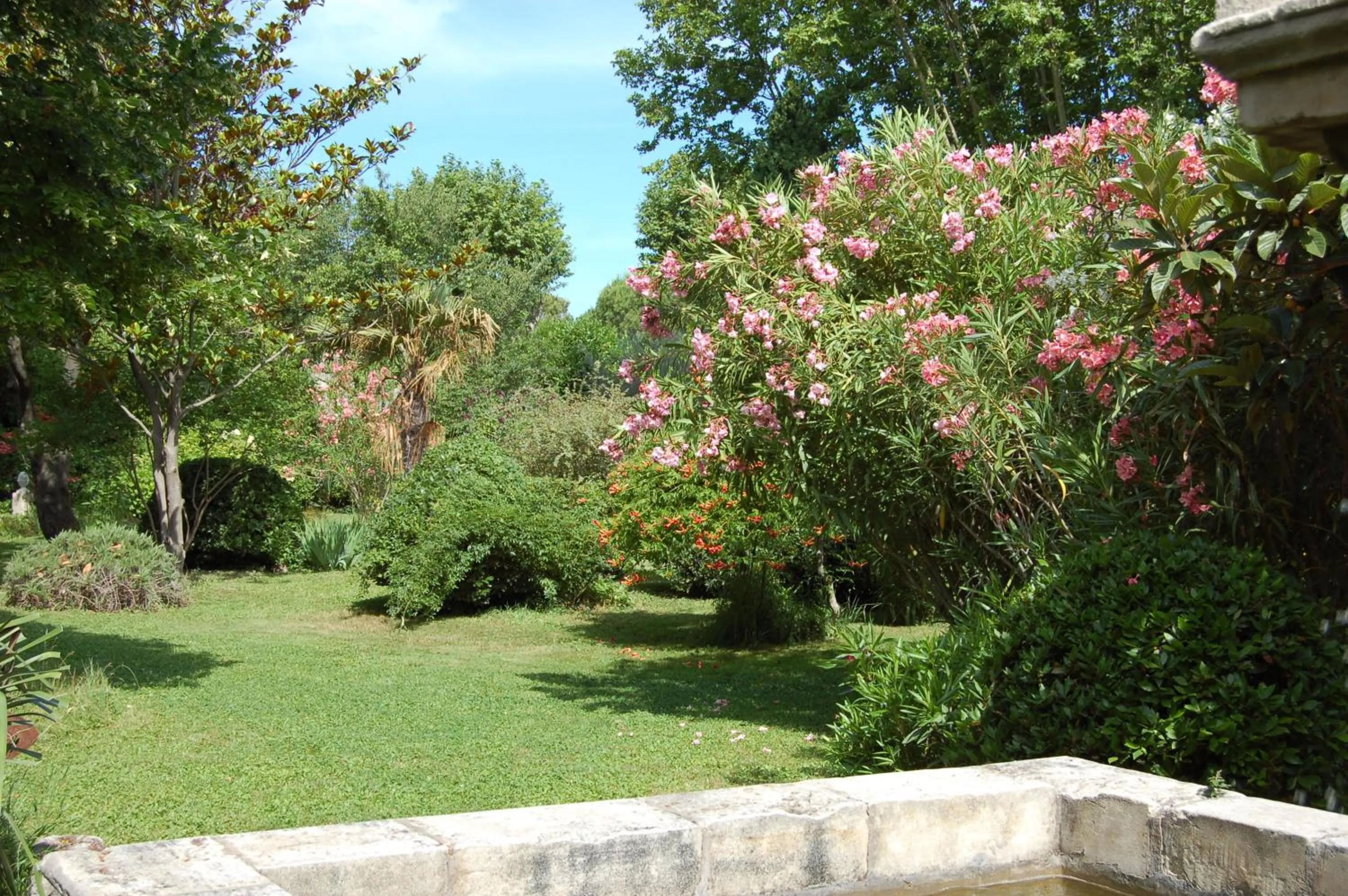 Garden view in Le Mas Ferrand