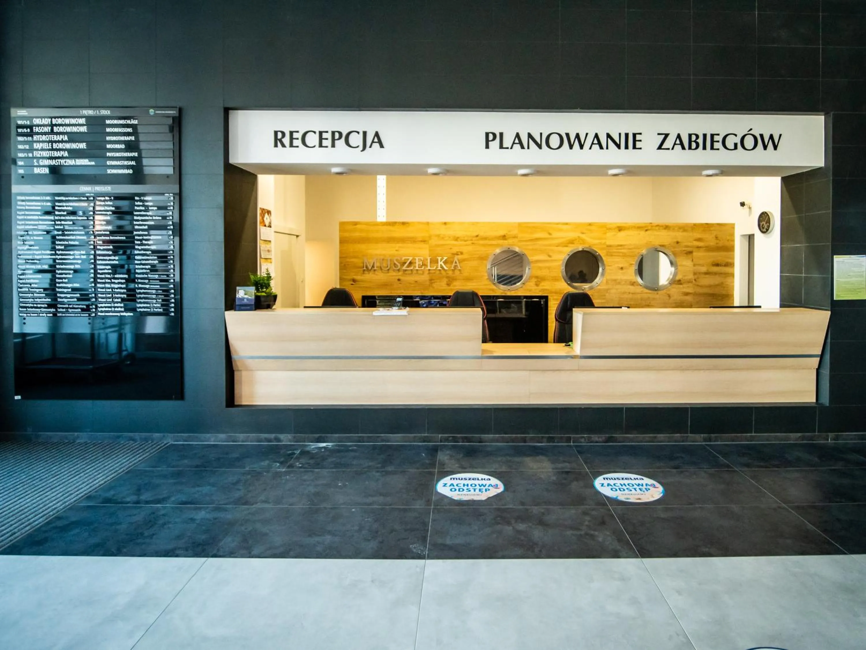 Lobby or reception in Sanatorium Muszelka