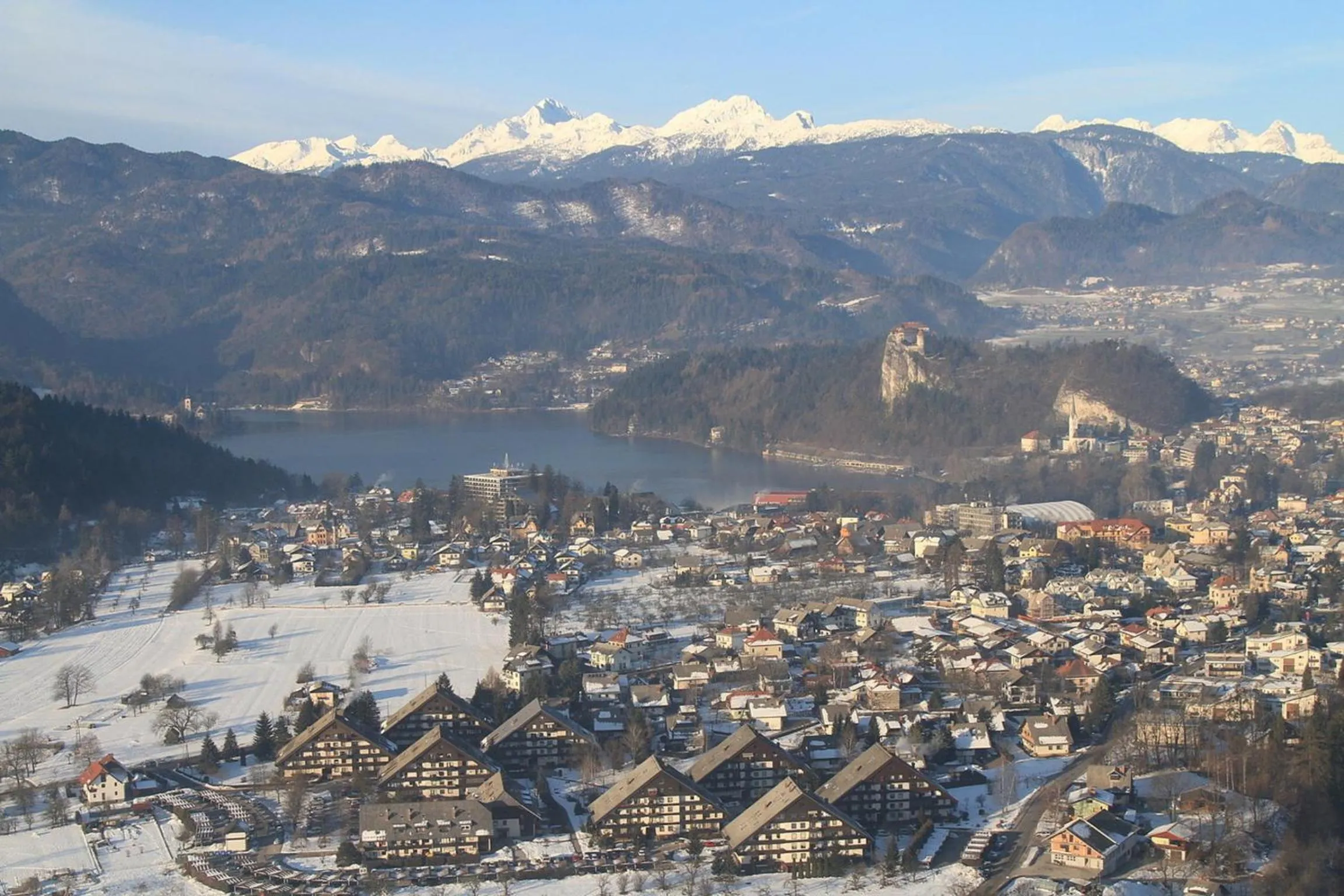 Bird's eye view in Apartments Rikli Bled