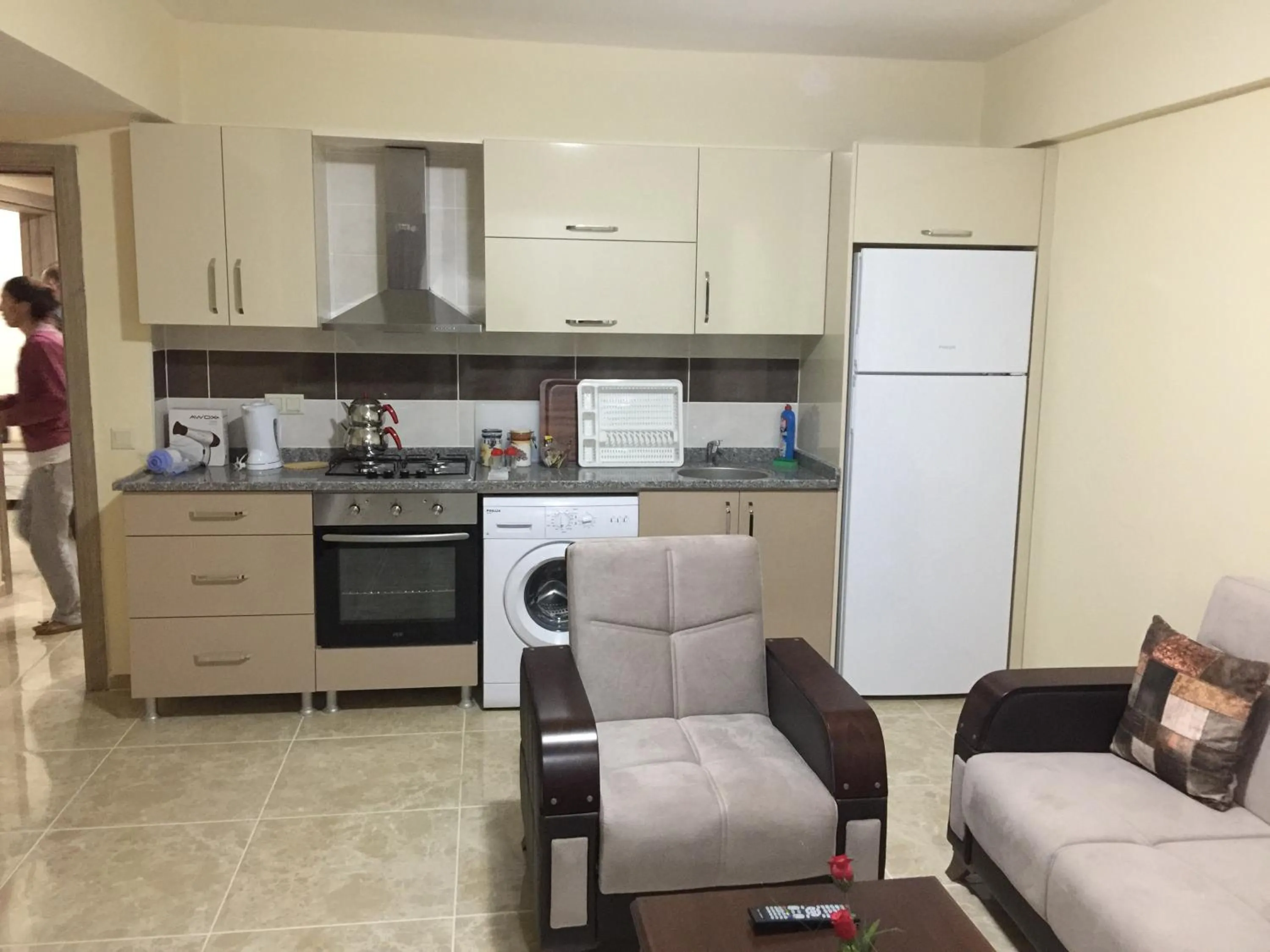 Kitchen or kitchenette in Agva Apart Otel